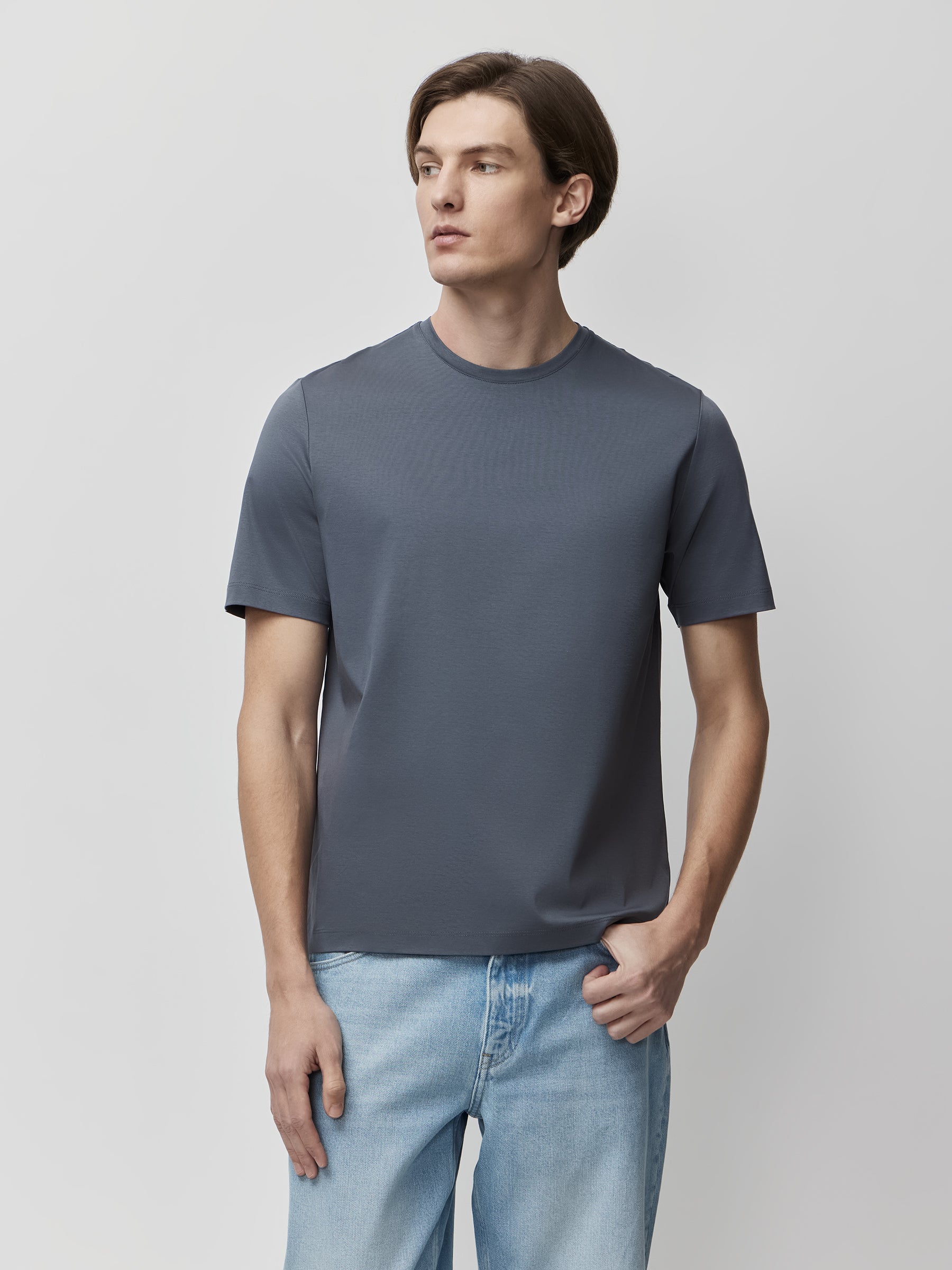 Mercerised cotton T-shirt