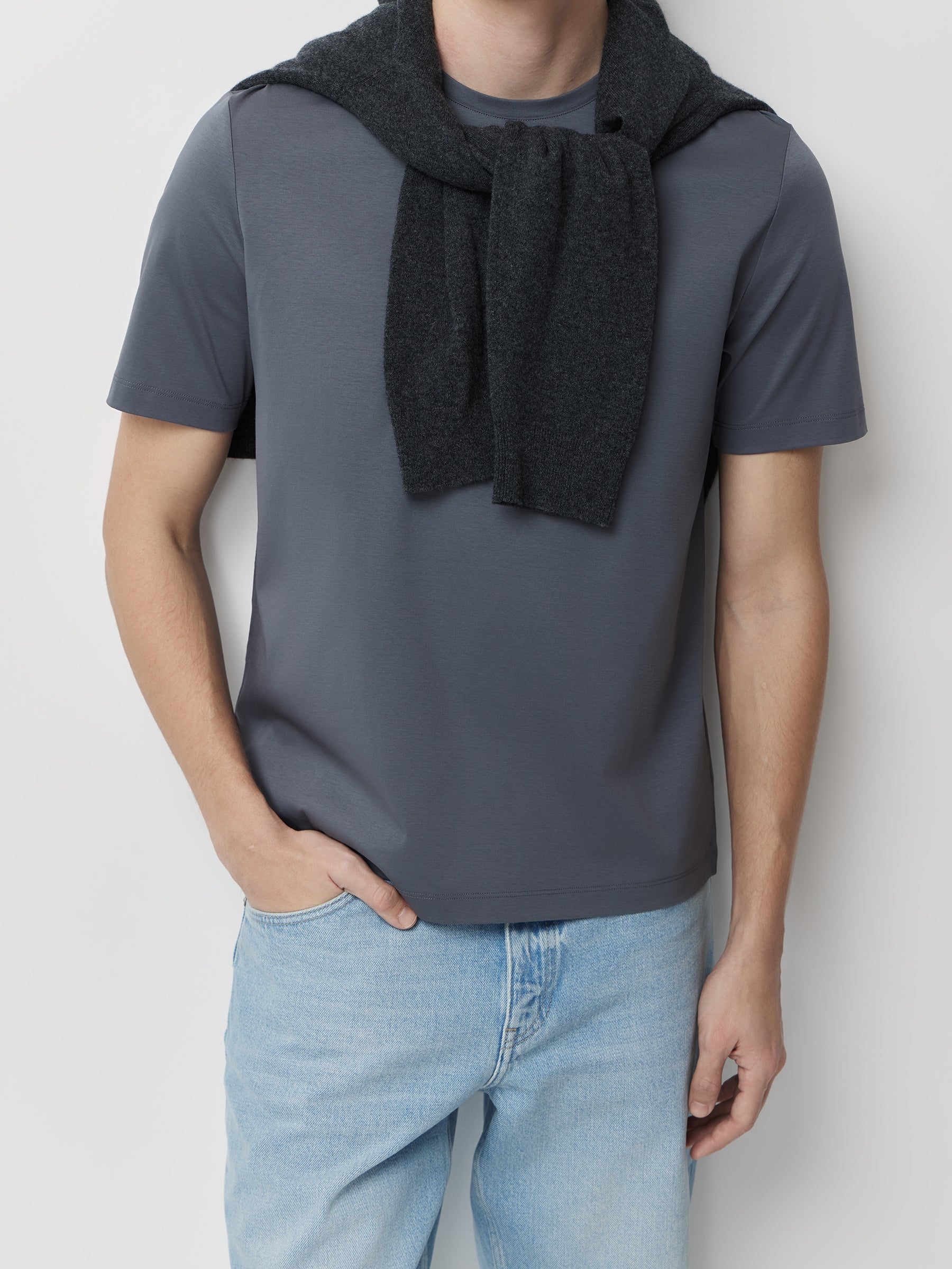 Mercerised cotton T-shirt