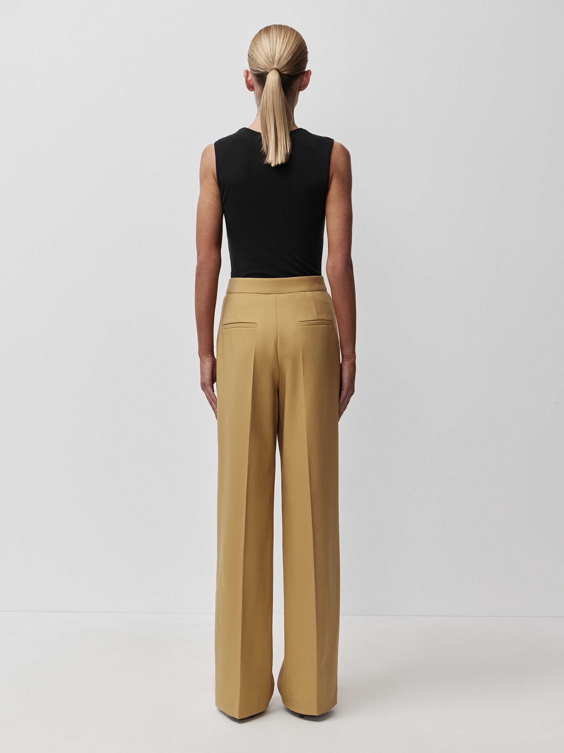 Wool blend trousers