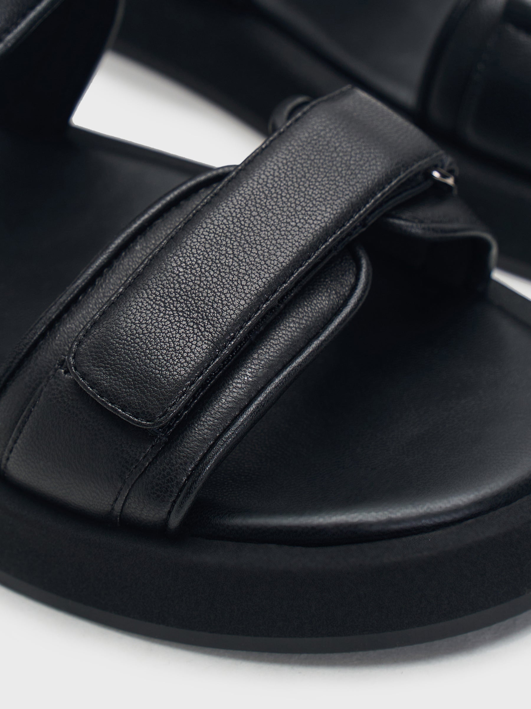Leather velcro sandals