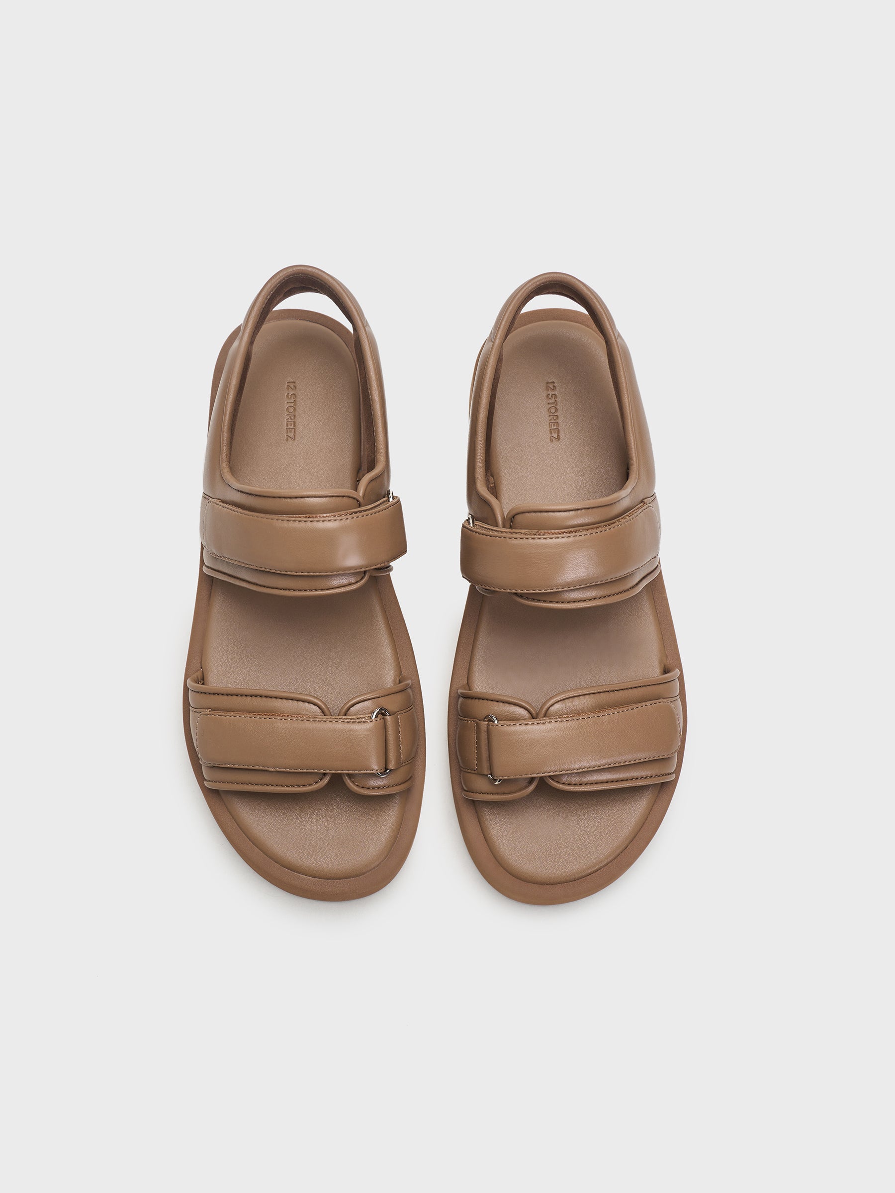 Leather velcro sandals