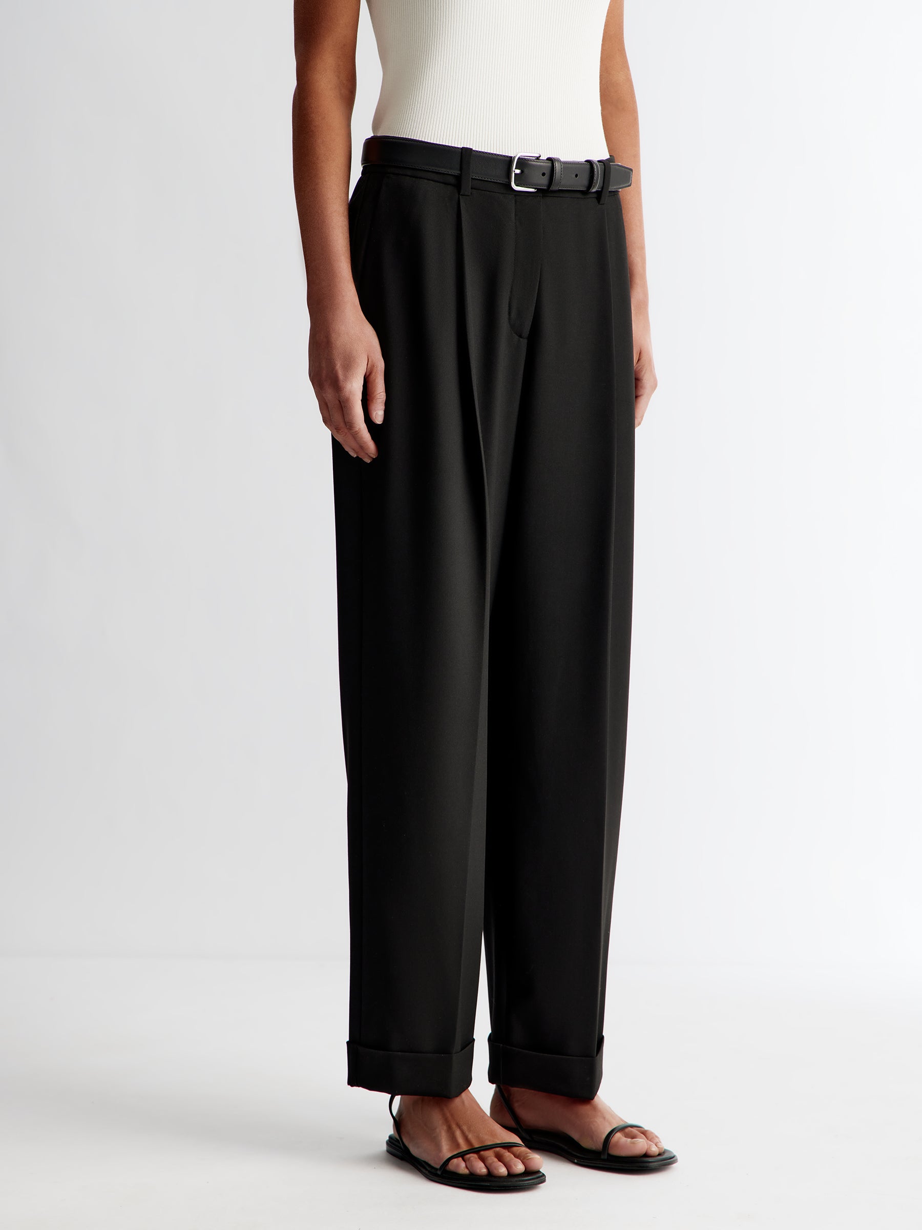 Cuffed-hem trousers