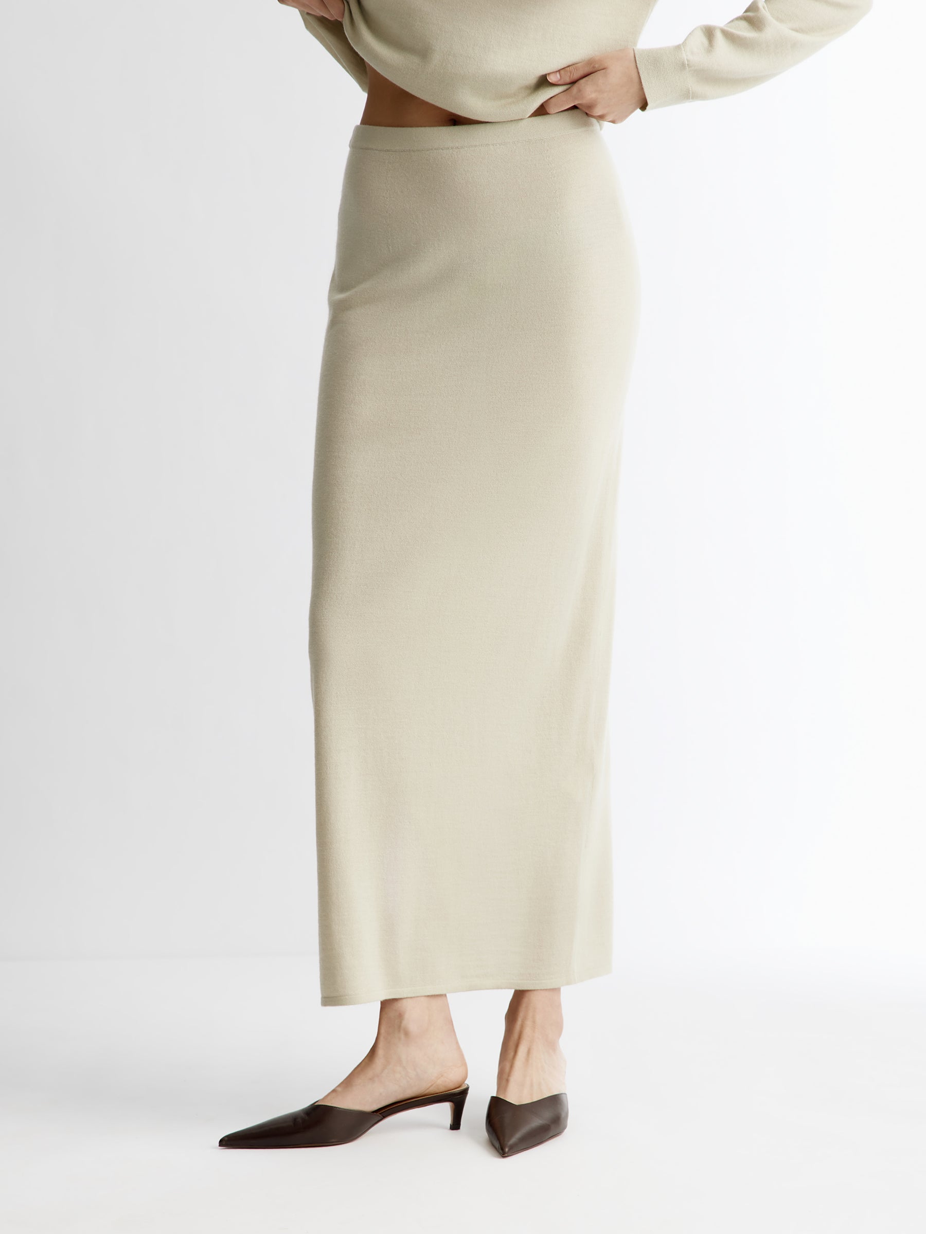 Merino-silk skirt