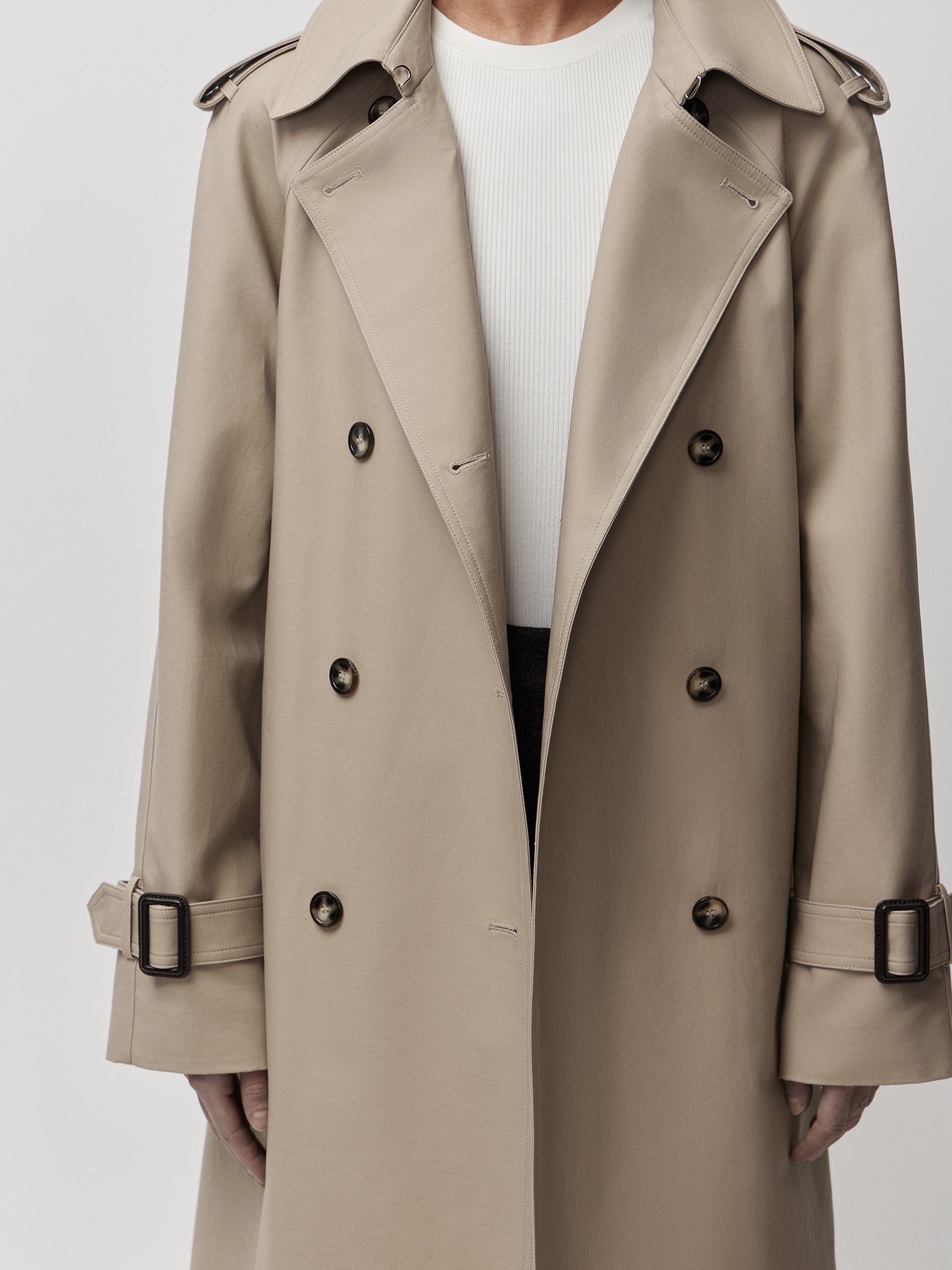 Double-breasted trench coat