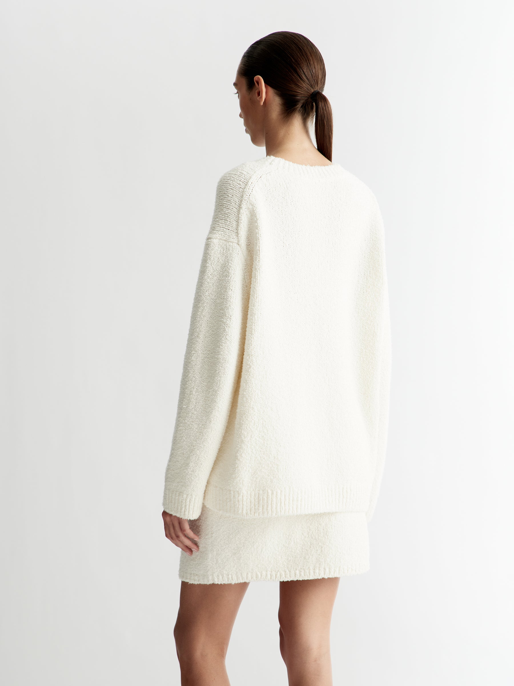 Bouclé knit skirt