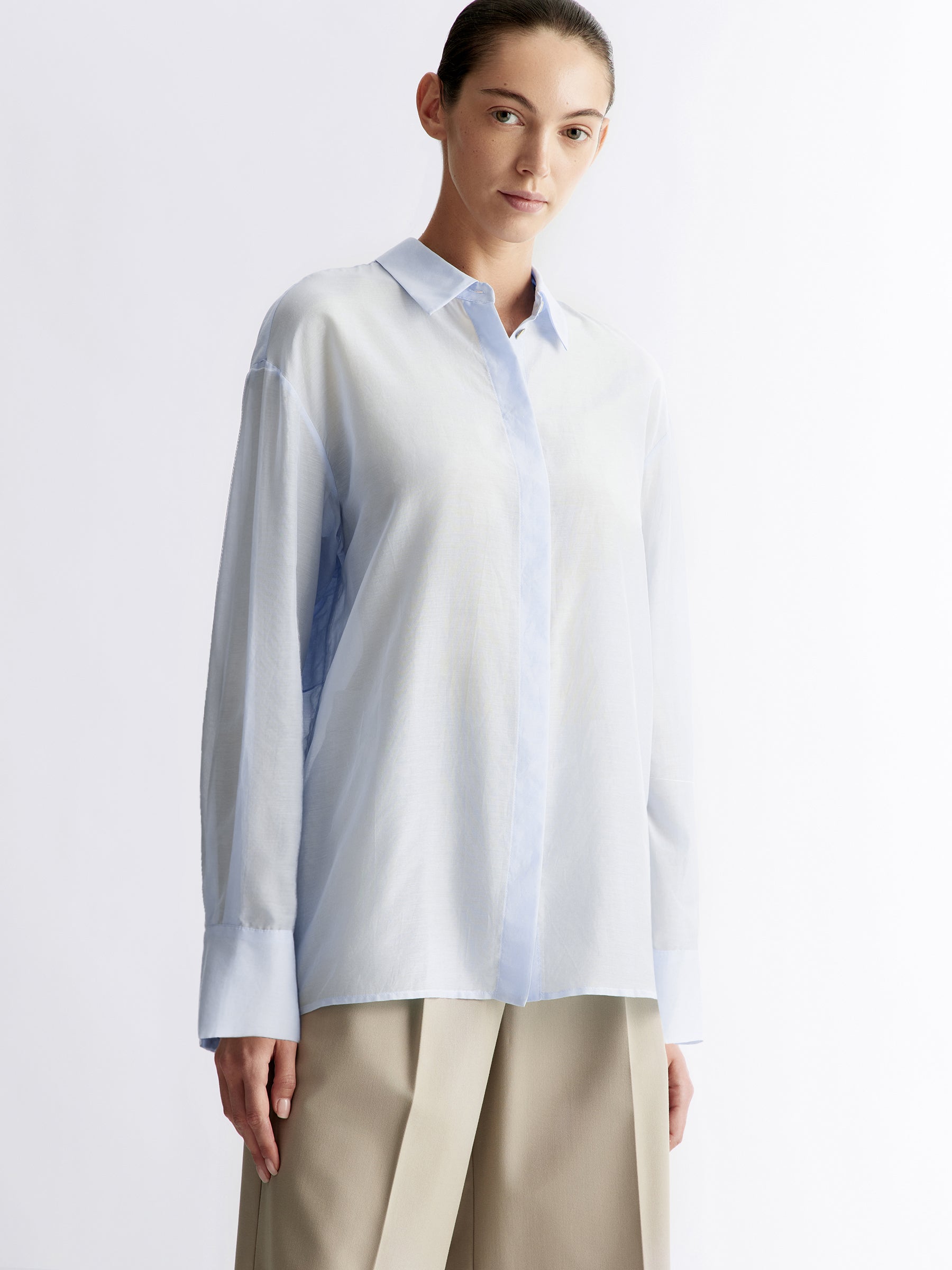 Cotton-silk shirt