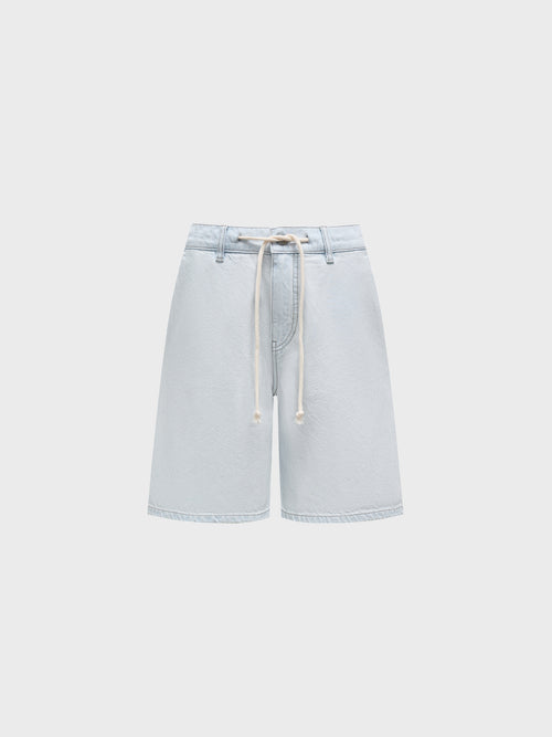 Drawstring denim shorts