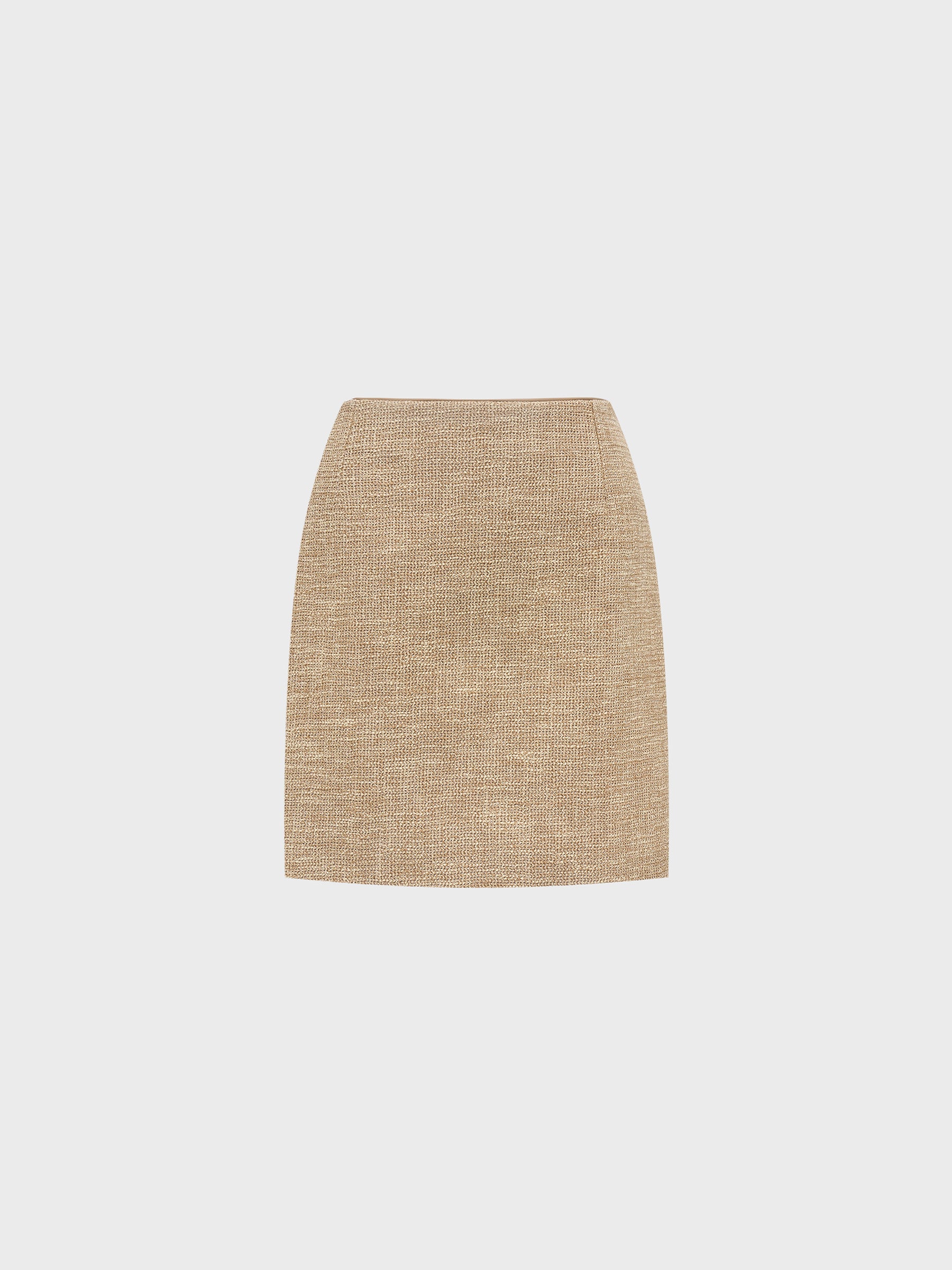Textured cotton mini skirt