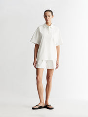 Mercerised cotton polo T-shirt