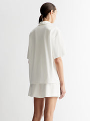 Mercerised cotton polo T-shirt