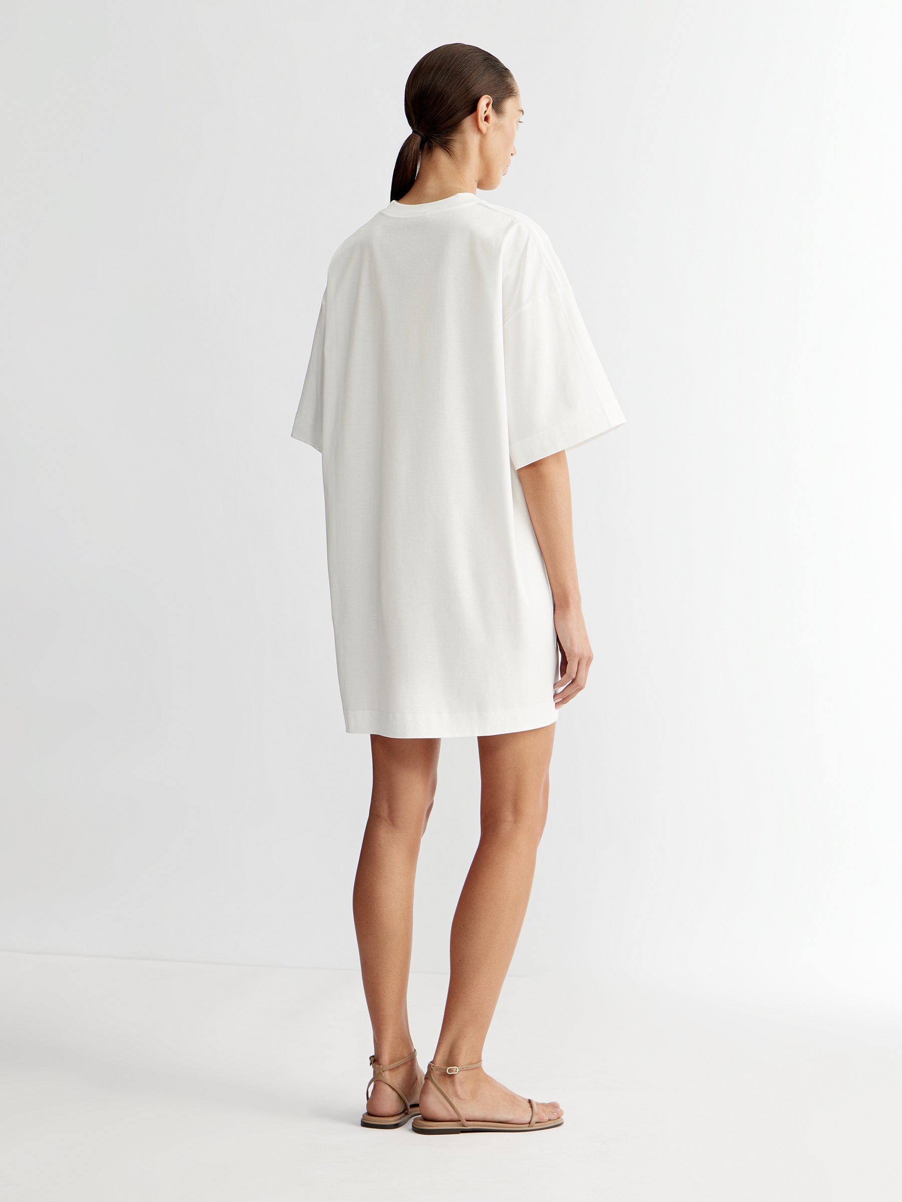 Mercerised cotton T-shirt dress