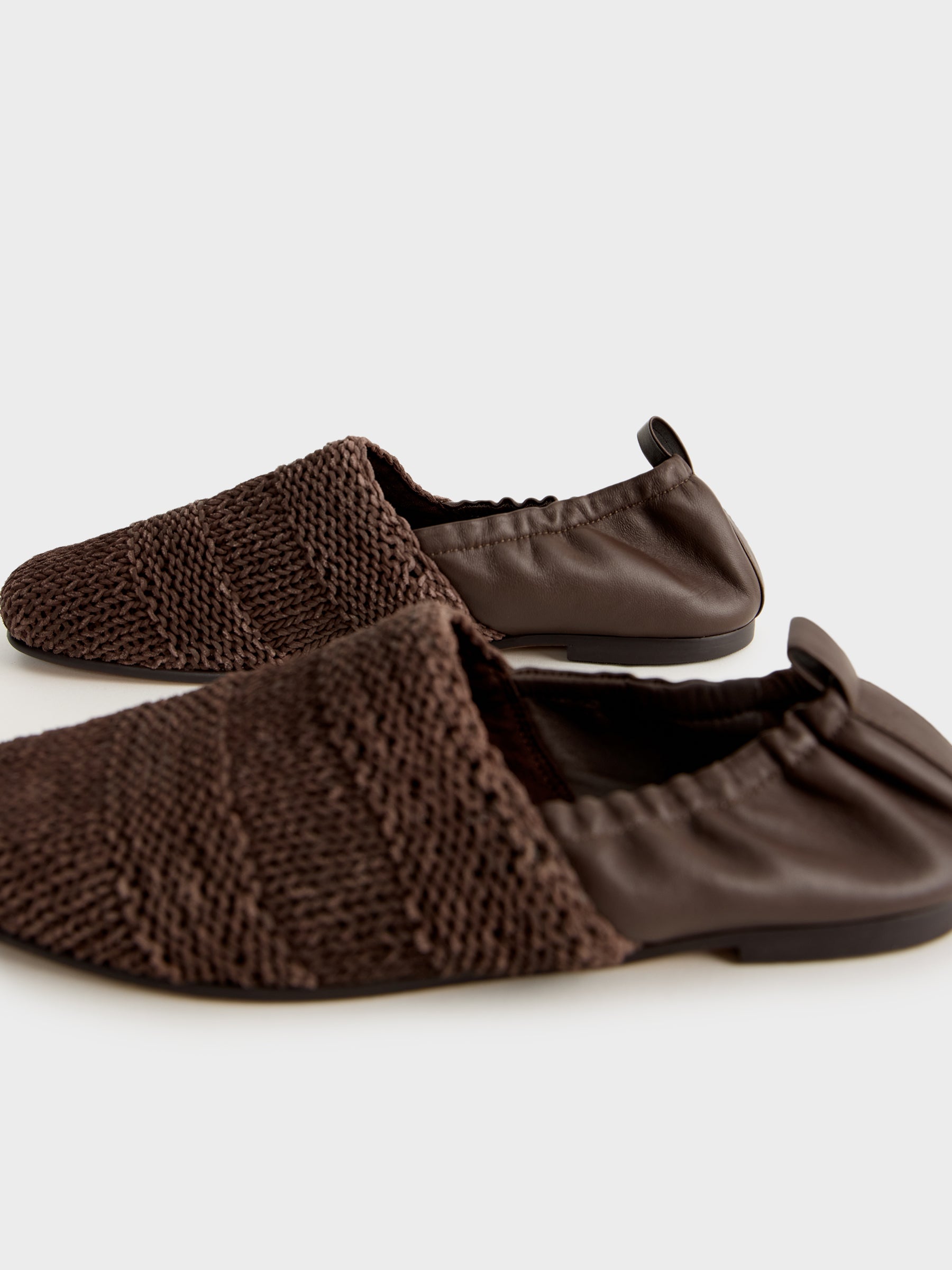 Woven leather loafers