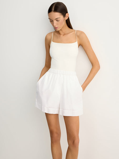 Cotton-silk shorts