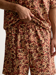 Printed cotton shorts