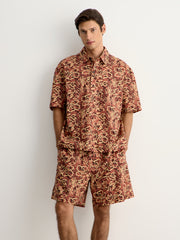 Printed cotton shorts