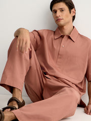 Cotton drawstring trousers