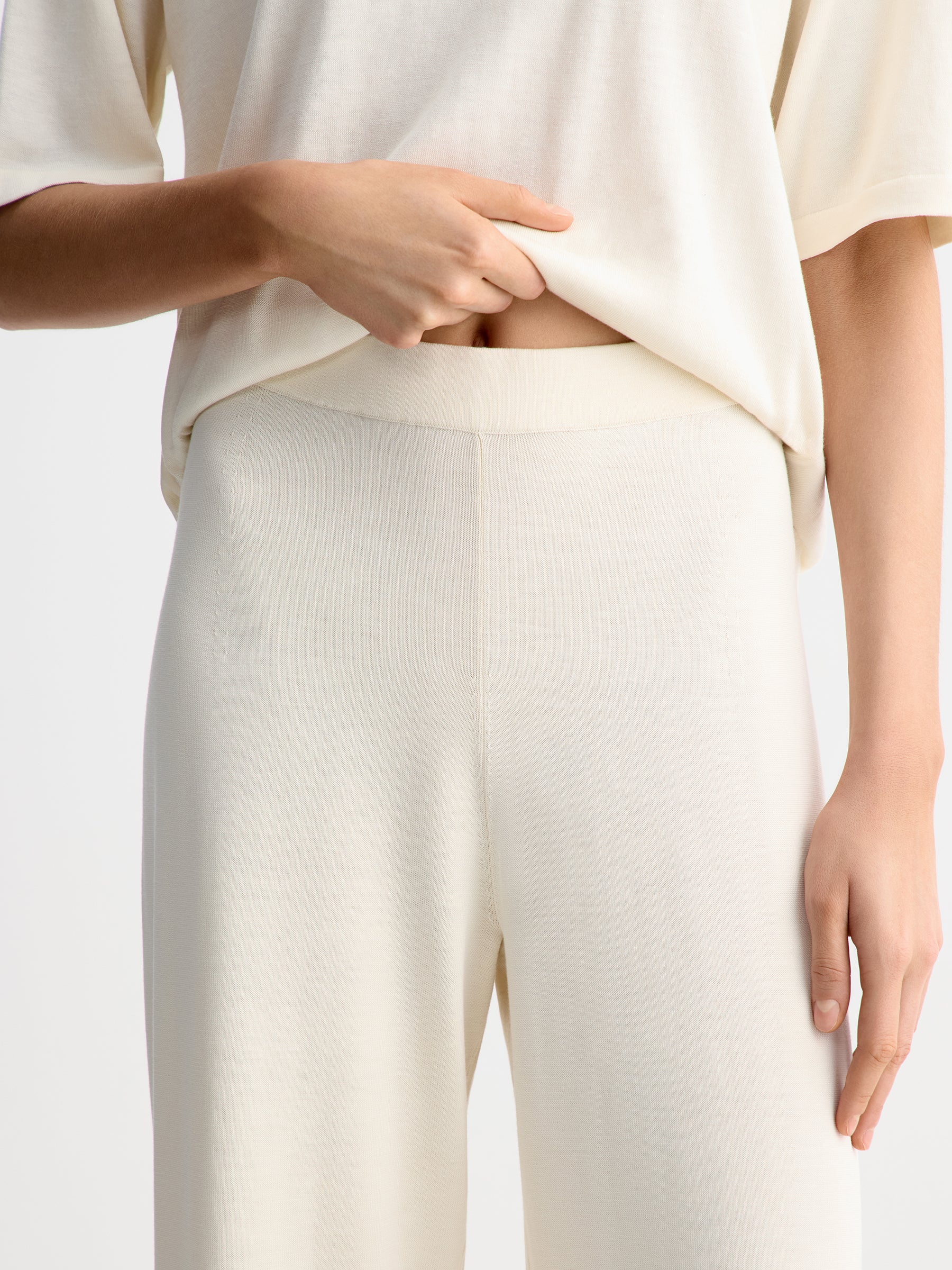 Silk-cotton trousers
