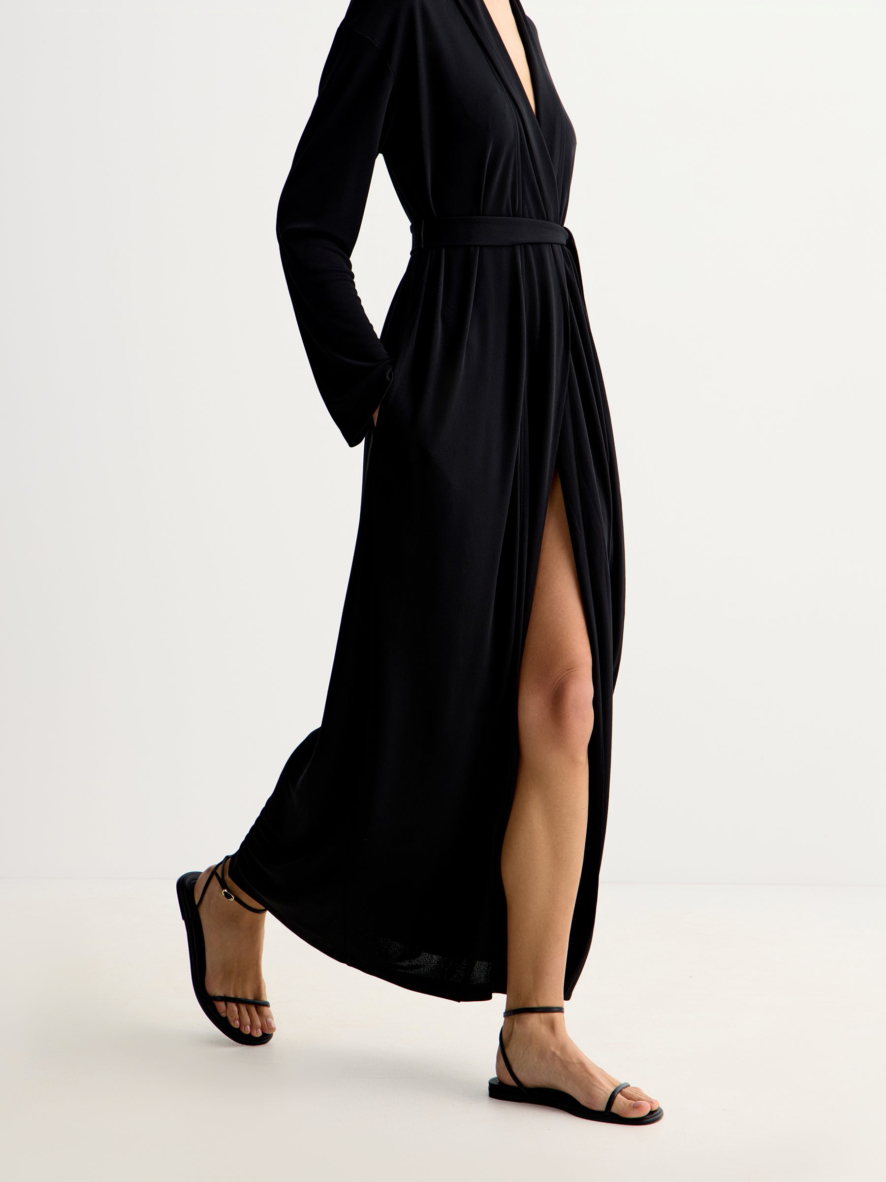 Belted maxi dress