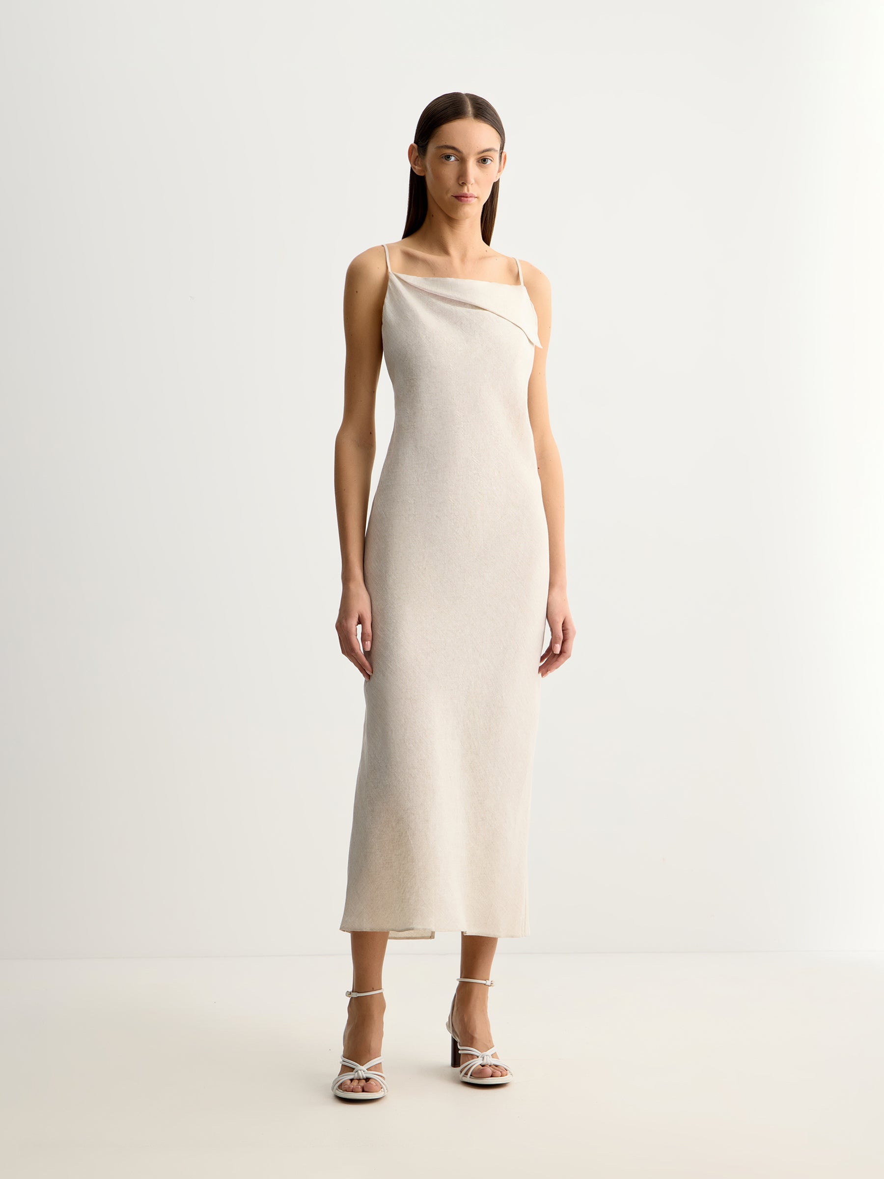 Linen midi dress