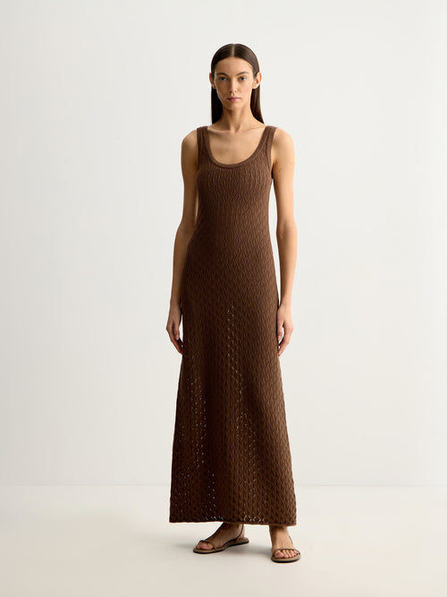Cotton knit maxi dress