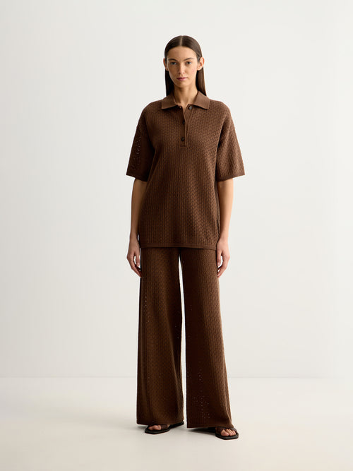 Cotton knit trousers