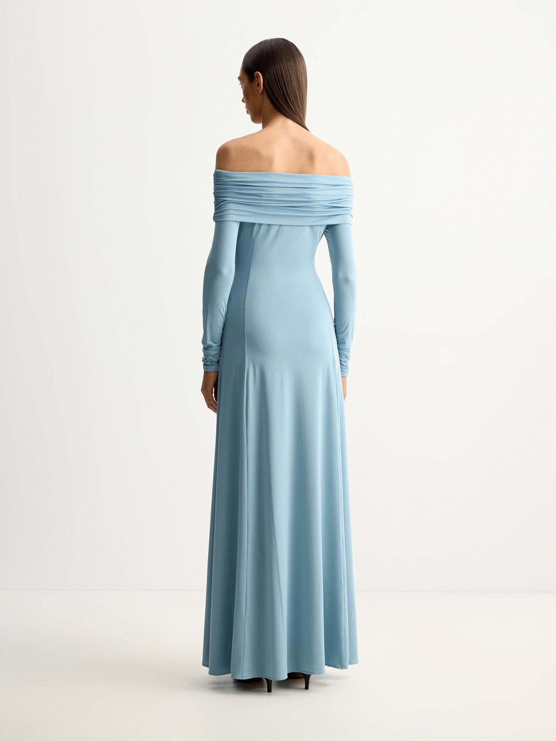 Off-shoulder maxi dress