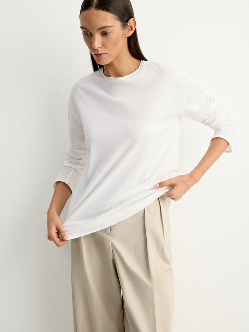 Cotton long-sleeve T-shirt