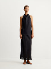 Linen maxi skirt