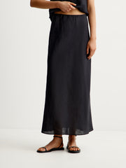 Linen maxi skirt