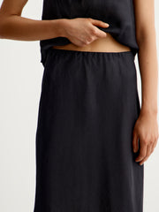 Linen maxi skirt