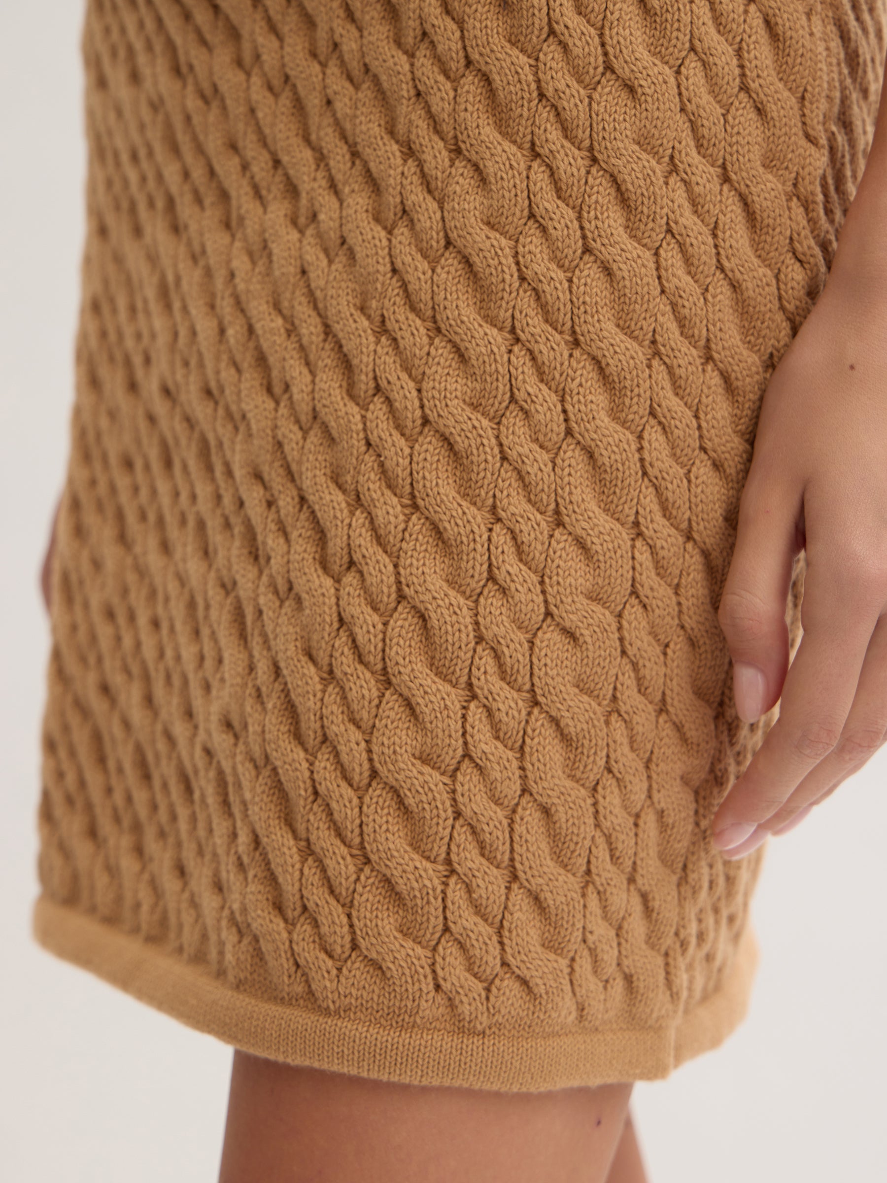 Cable knit skirt