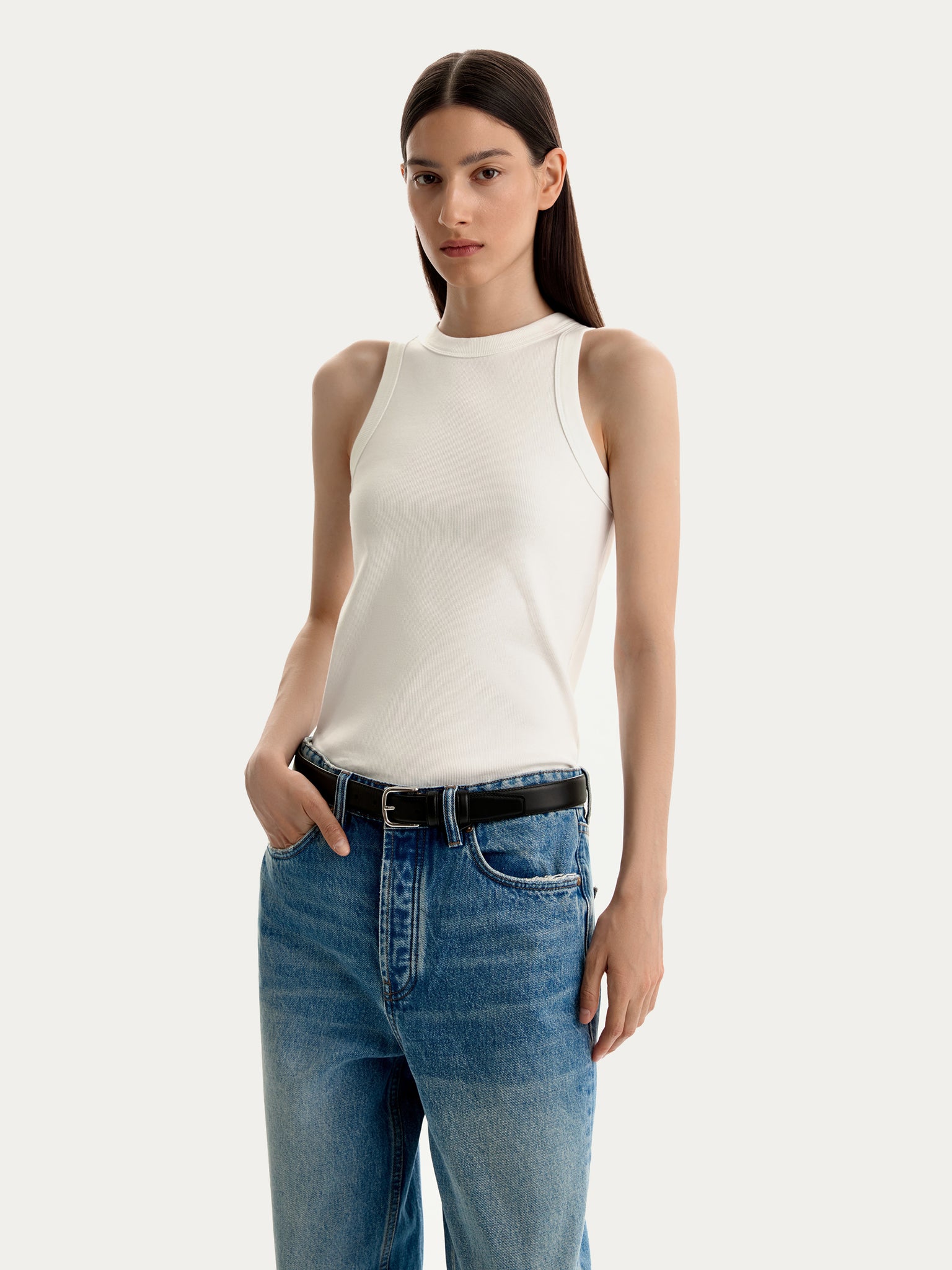 Ribbed cotton tank top – 12 STOREEZ