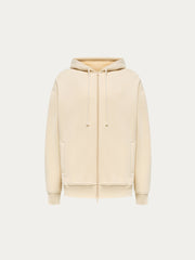 Peached terry zip hoodie