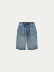 Relaxed fit denim shorts