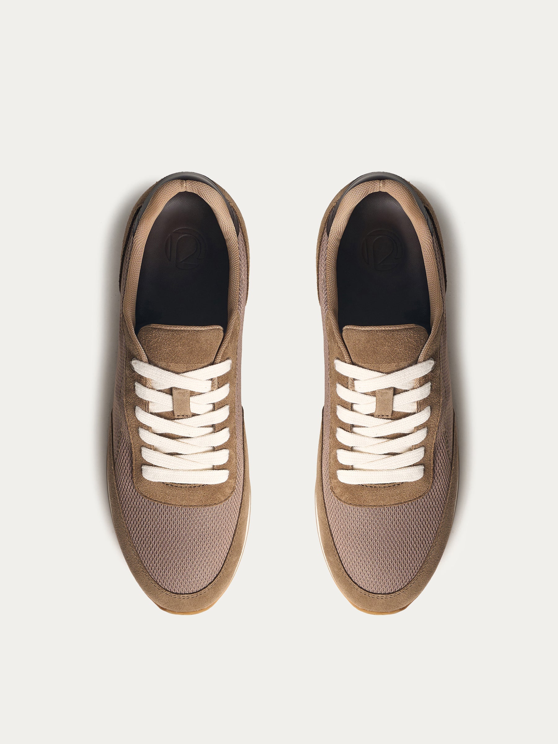 Suede and mesh sneakers