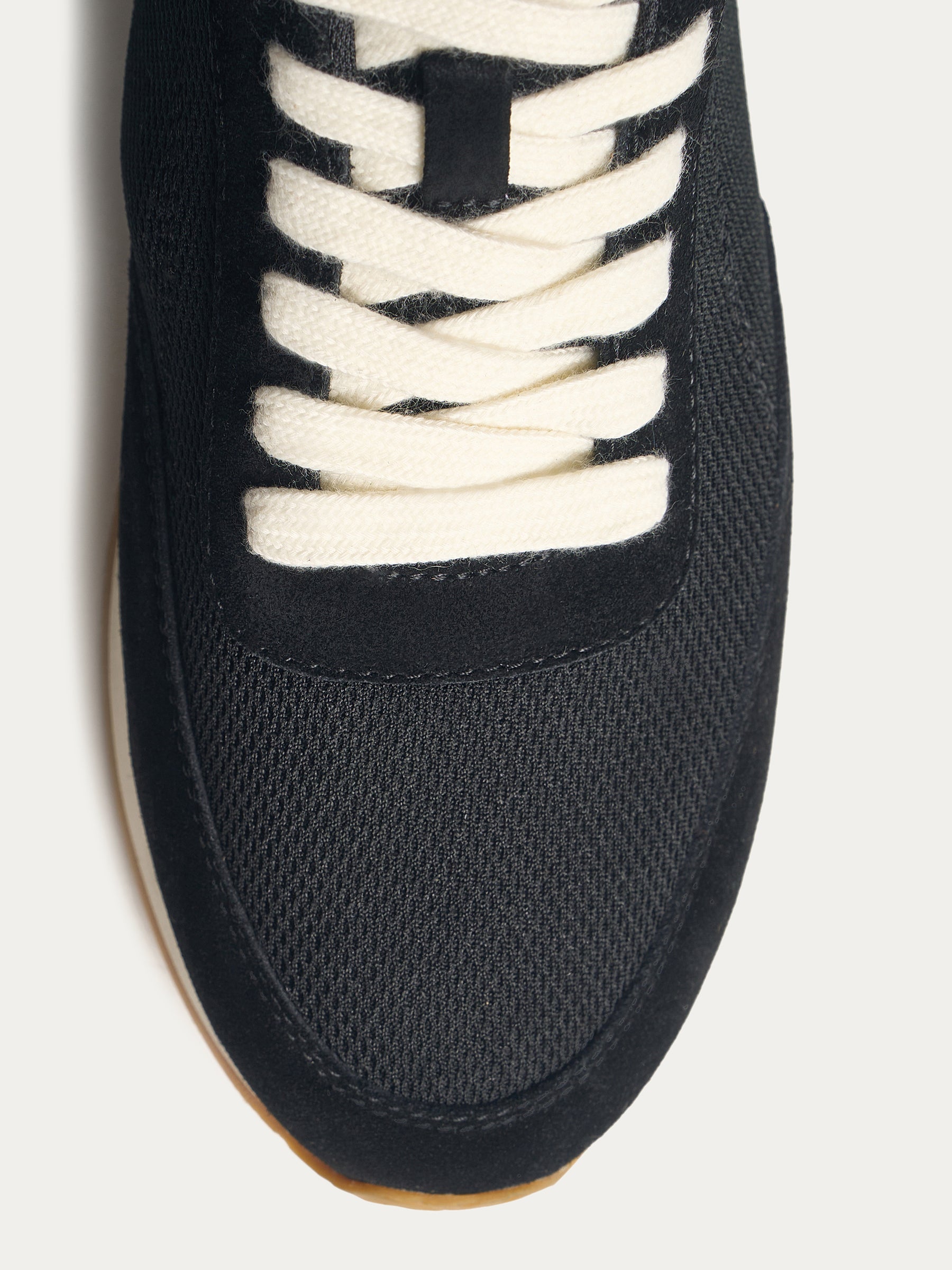 Suede and mesh sneakers