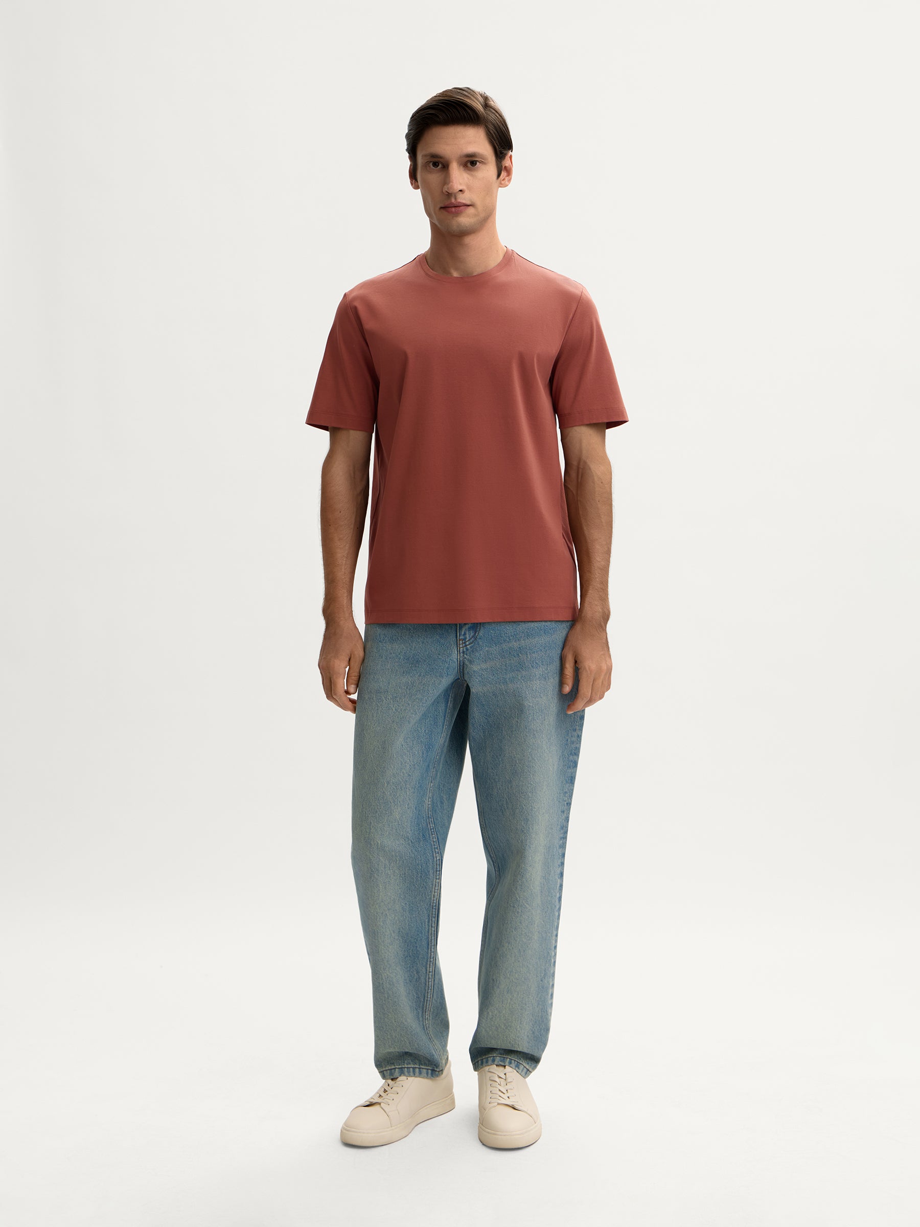 Mercerised cotton T-shirt