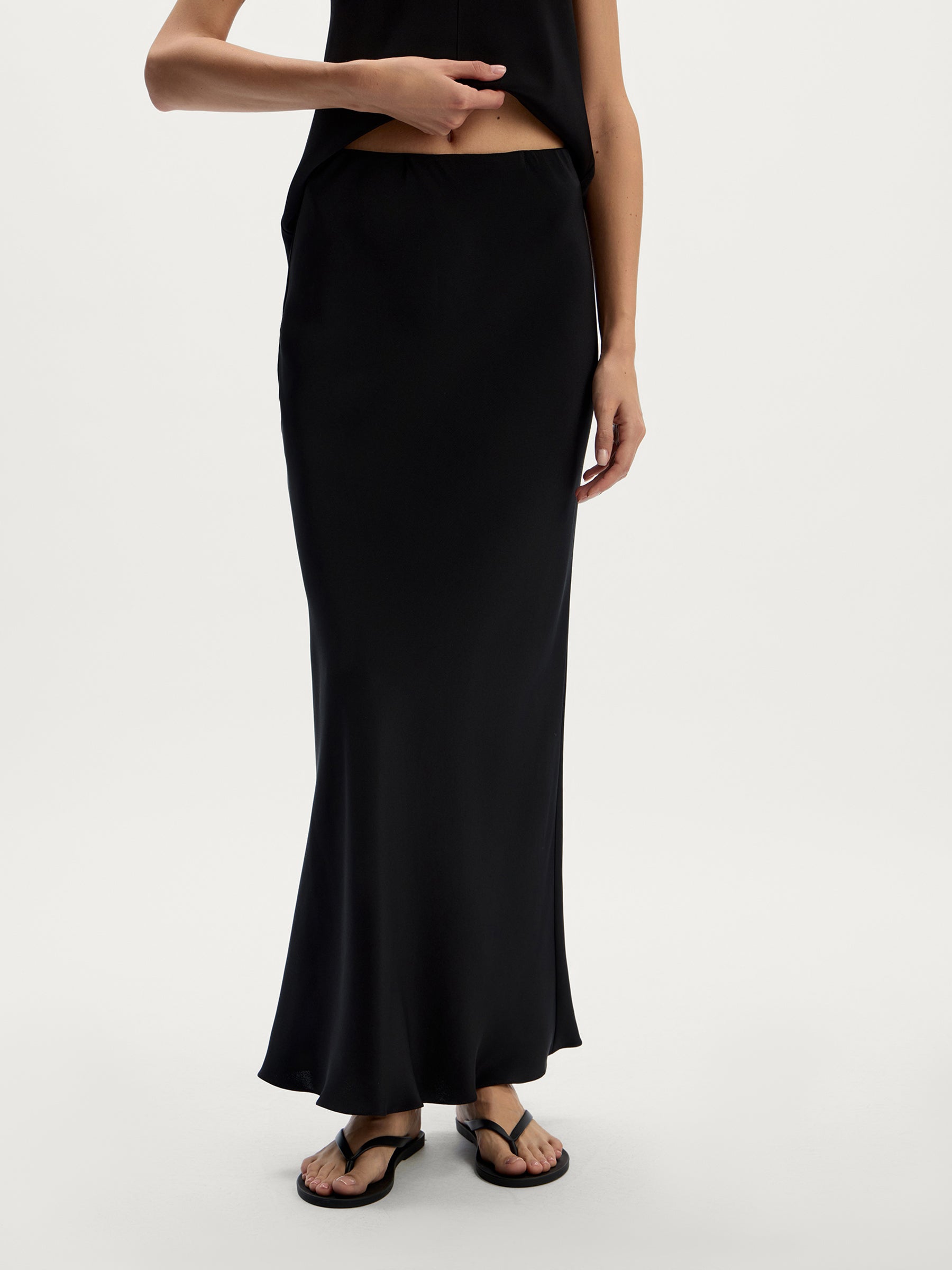 Mulberry silk maxi skirt