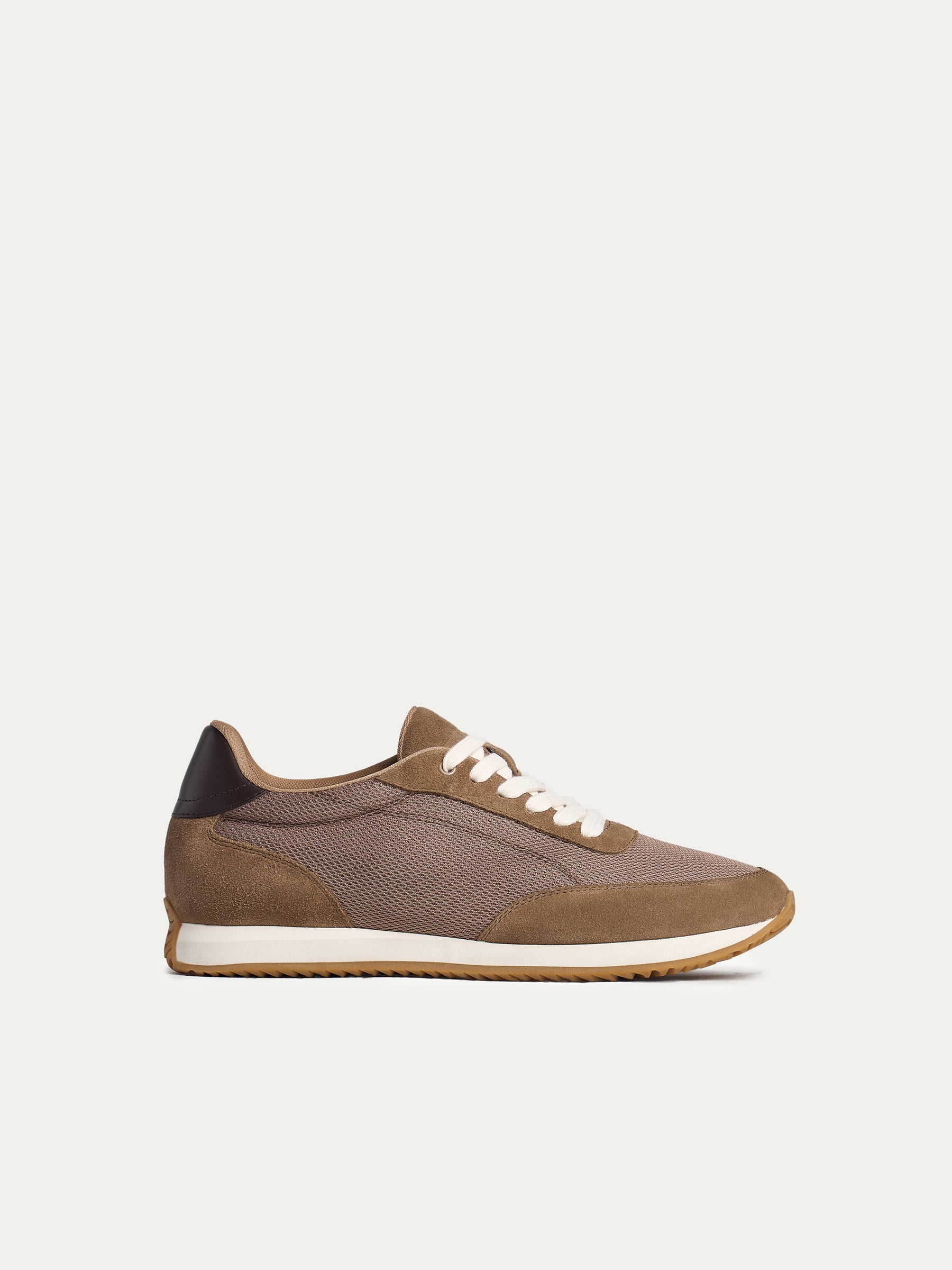 Suede and mesh sneakers