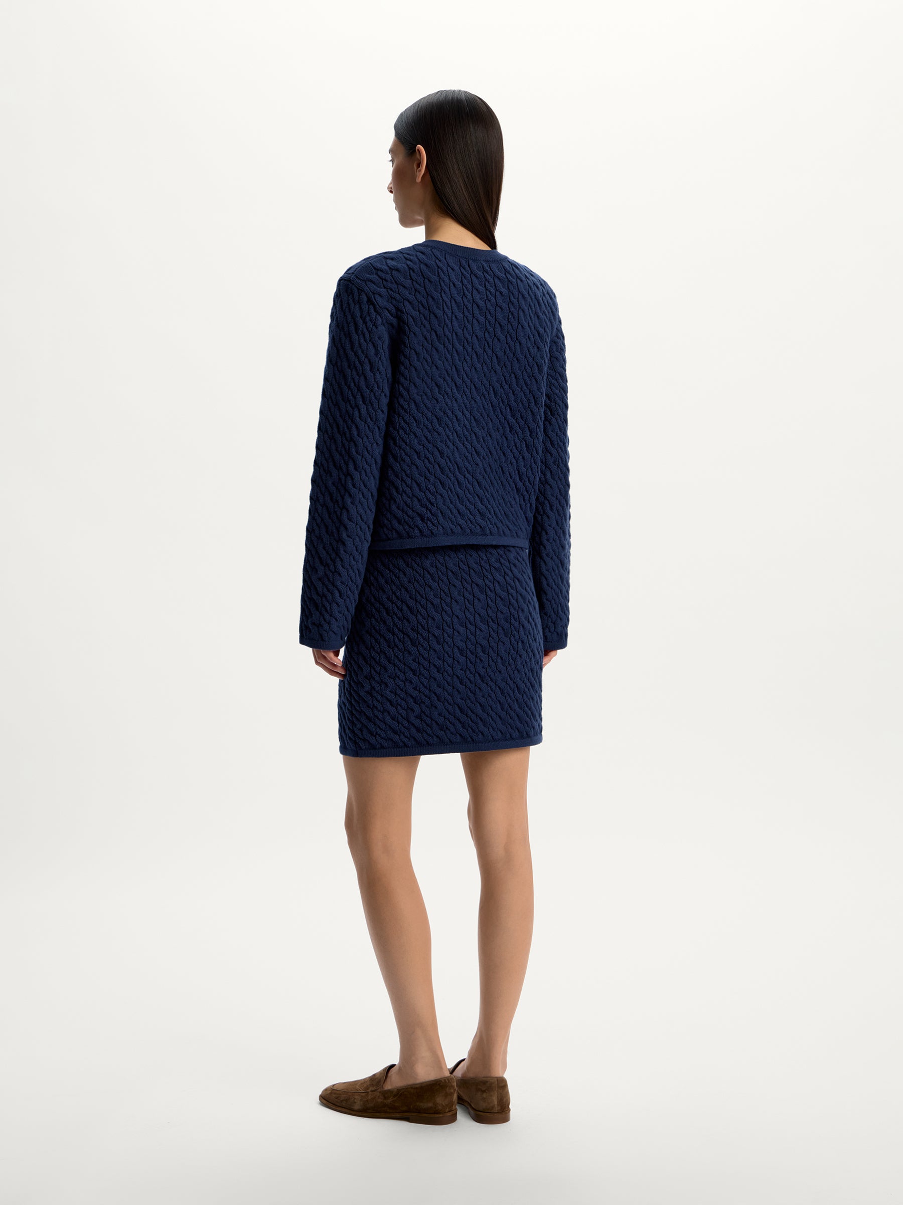 Cable knit skirt