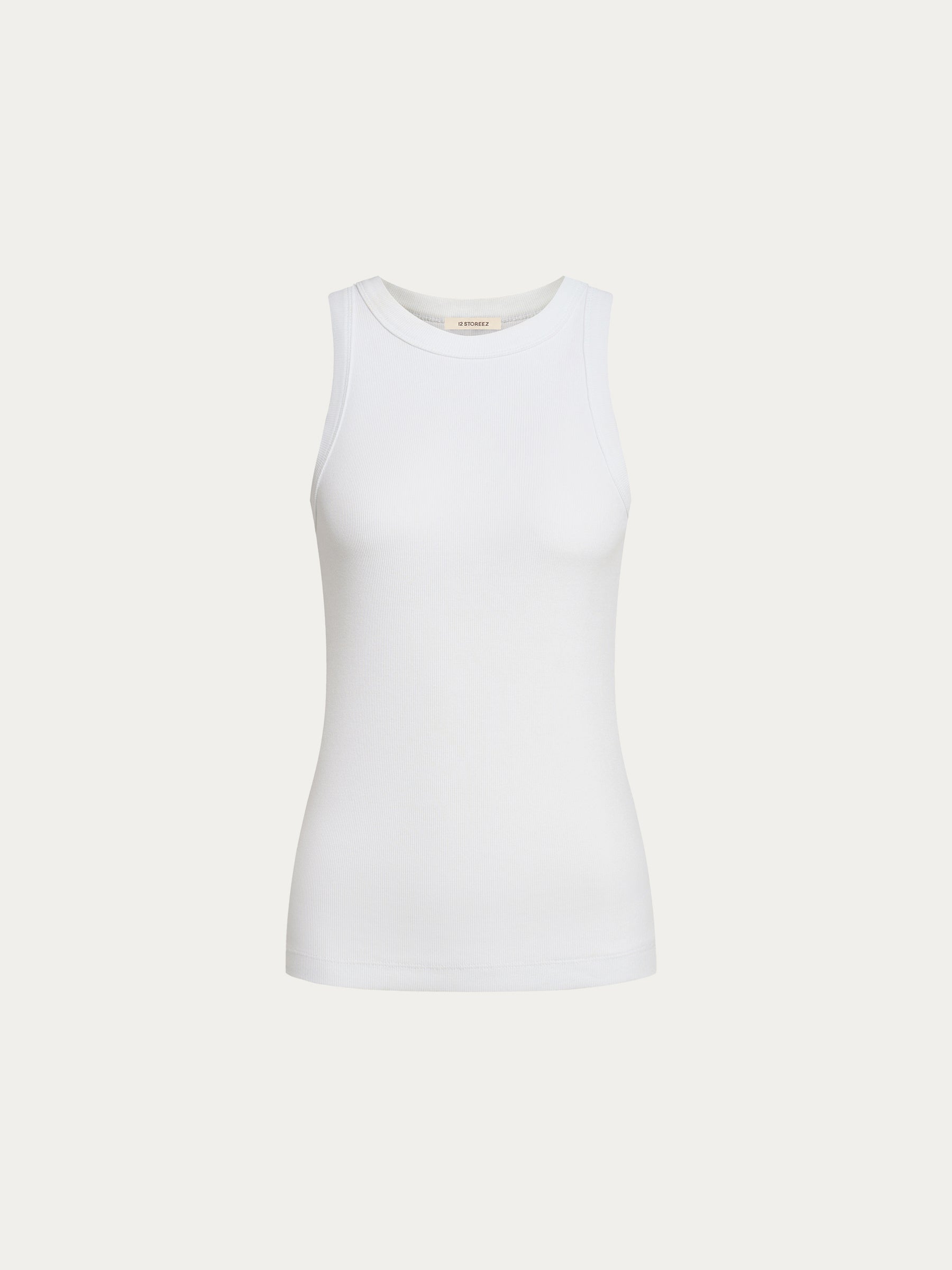 Ribbed cotton tank top