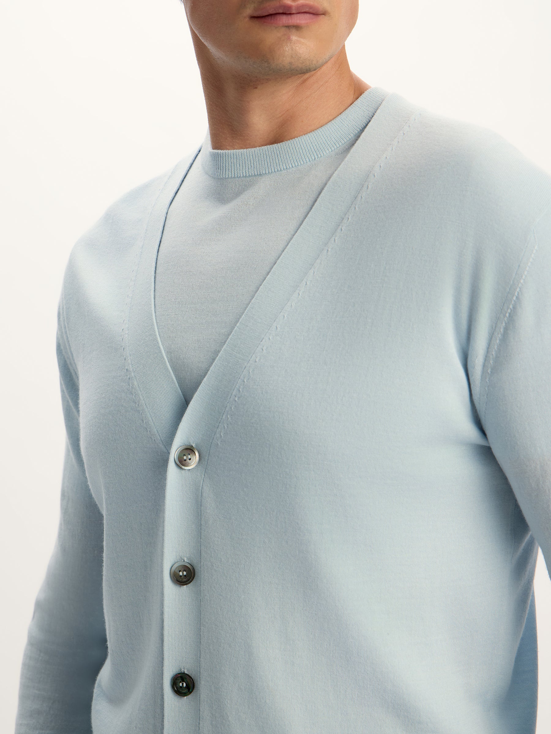 Merino-silk cardigan