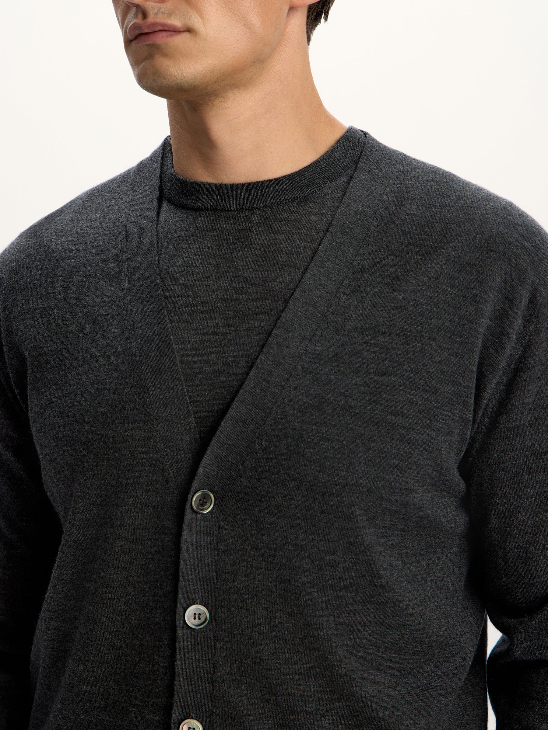 Merino-silk cardigan