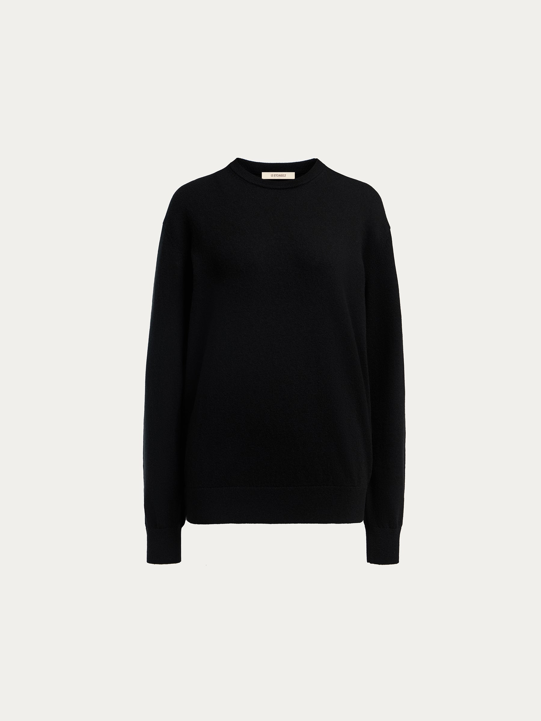 Wool-cashmere crew neck jumper