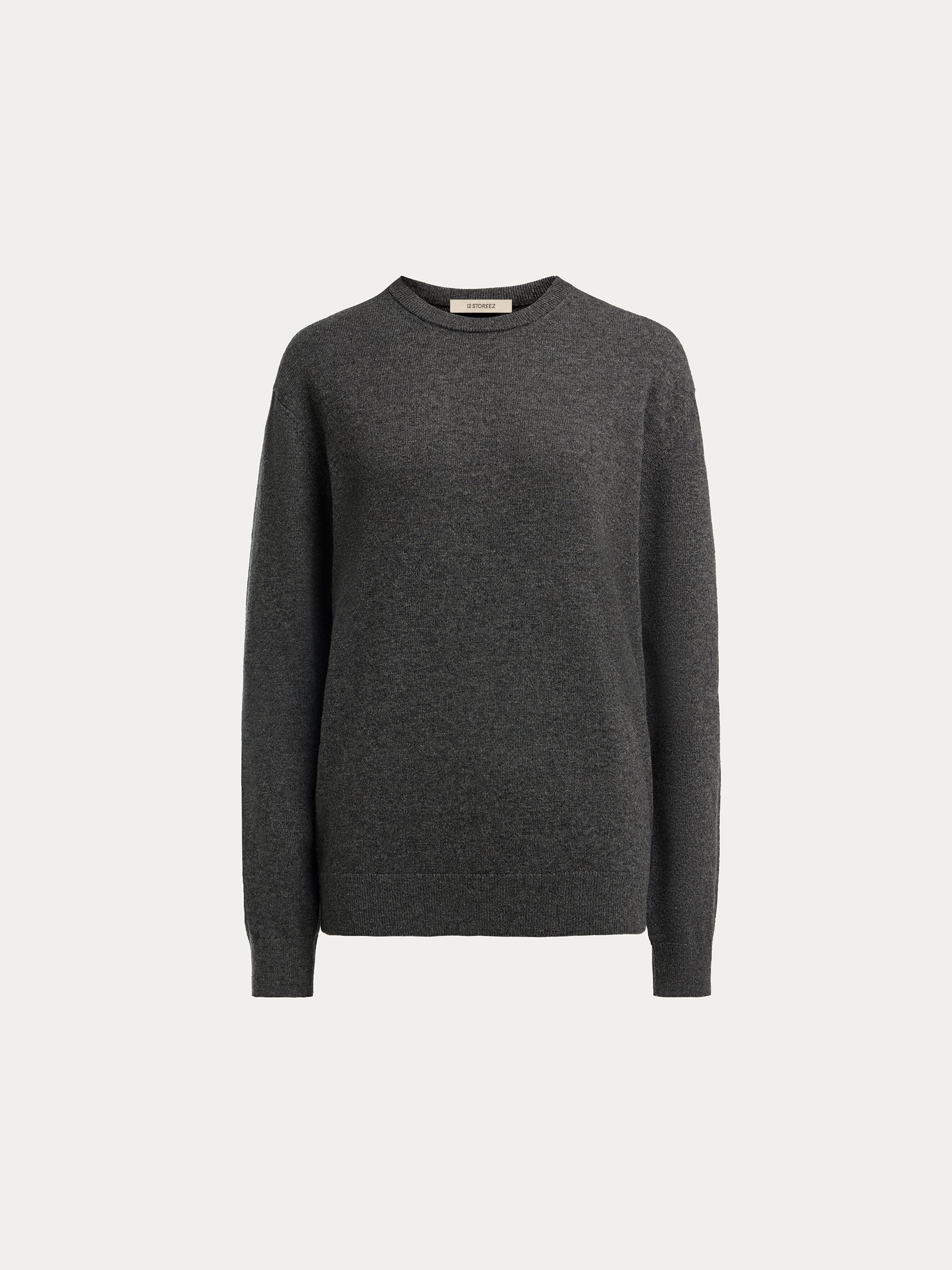 Wool-cashmere crew neck jumper