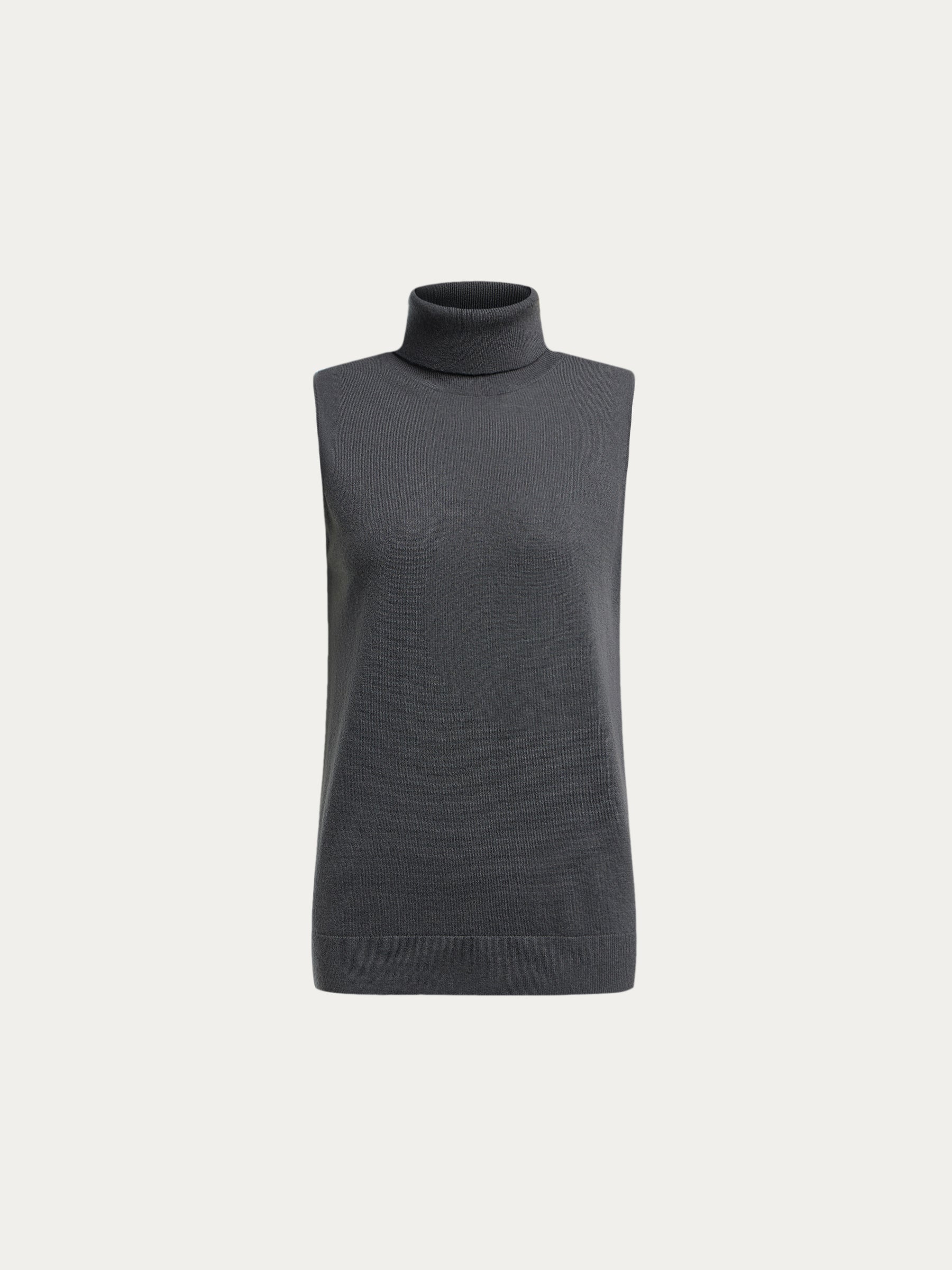 Wool-cashmere turtleneck top