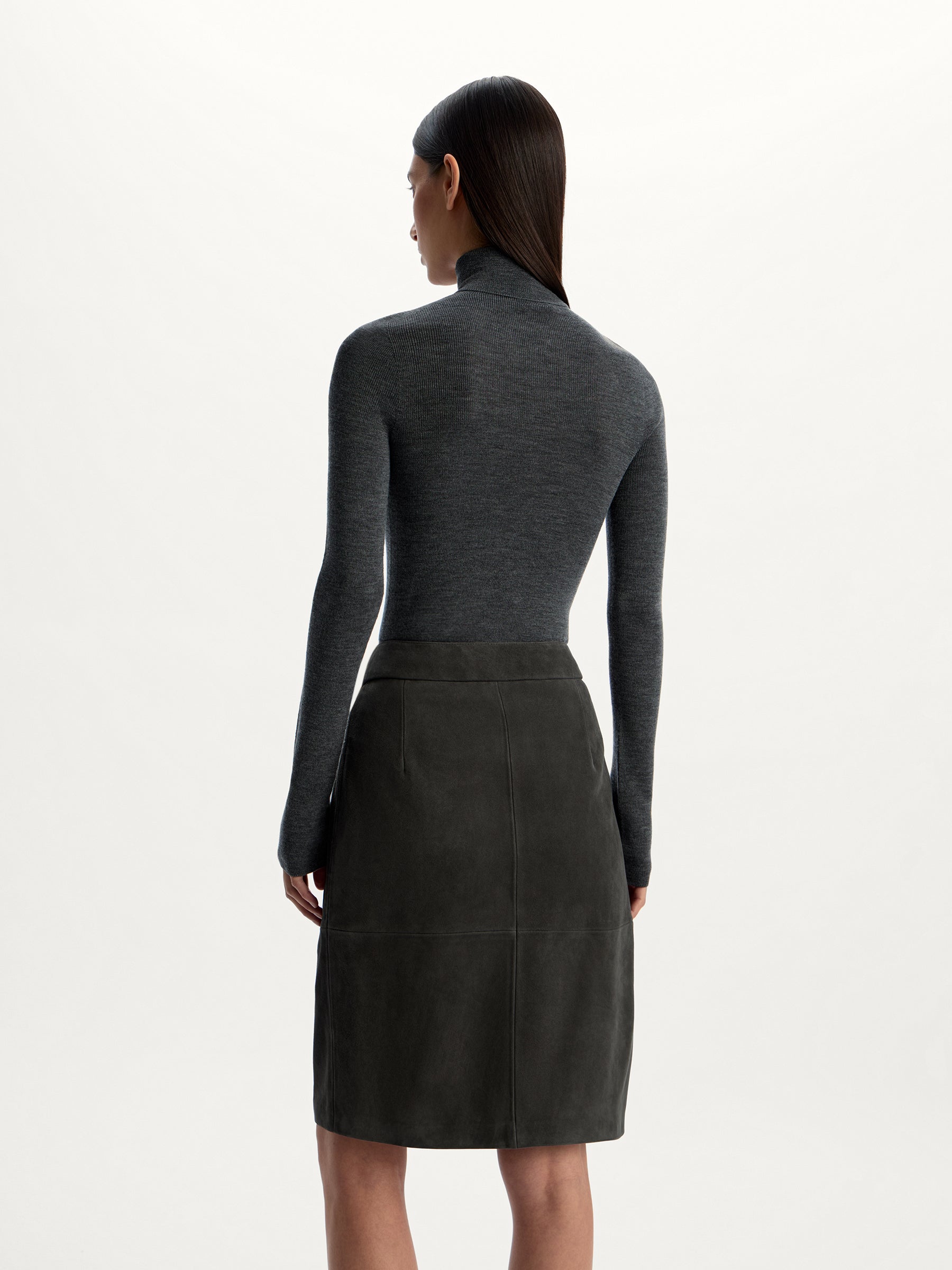 Ribbed merino turtleneck