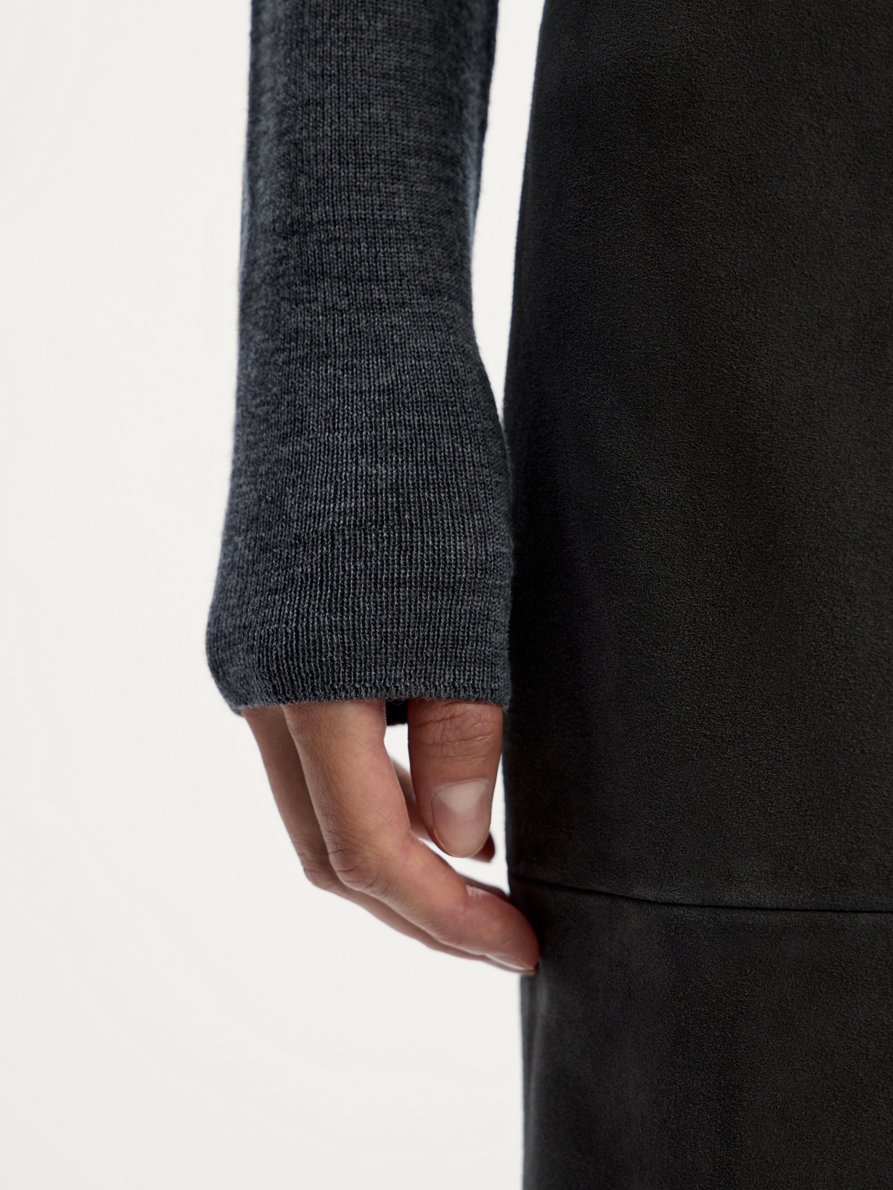 Ribbed merino turtleneck