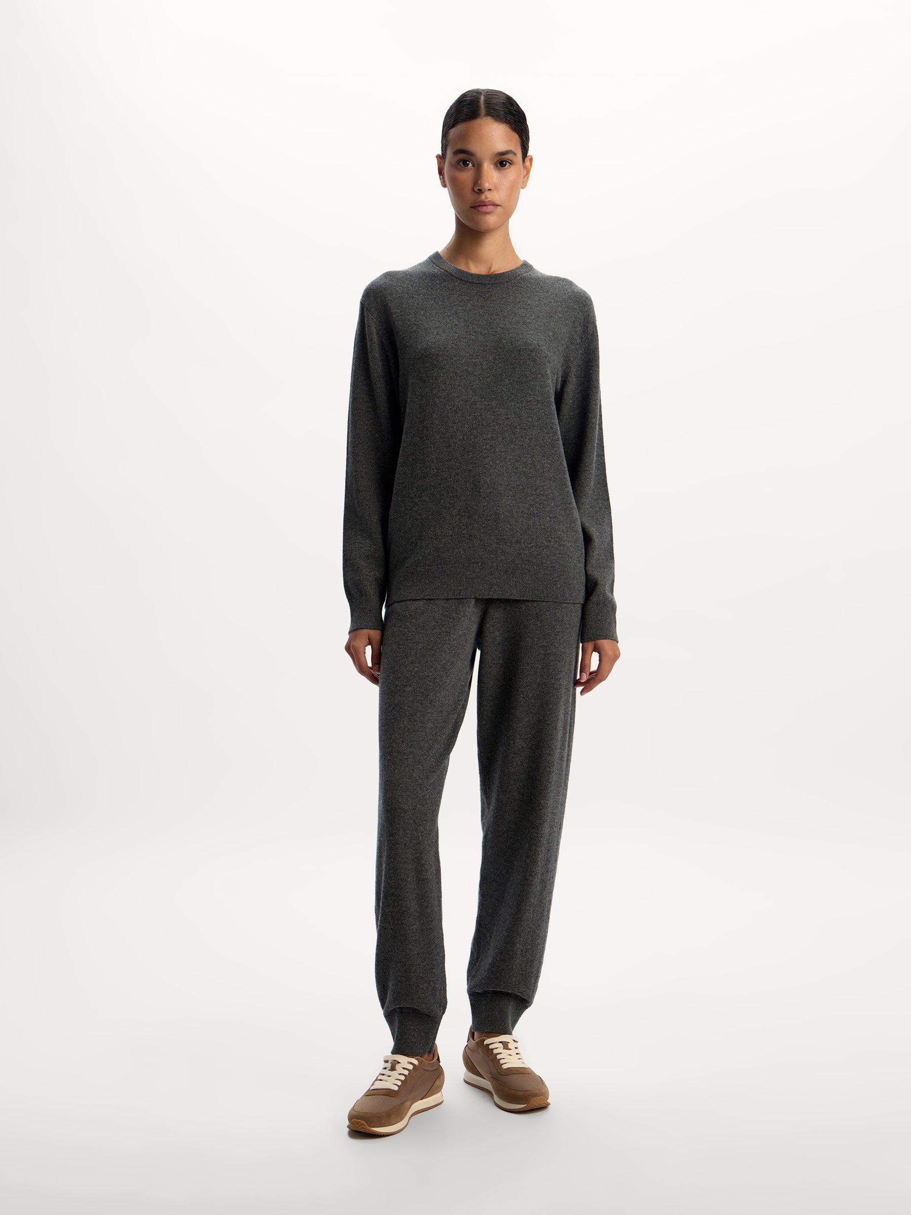 Wool-cashmere crew neck jumper