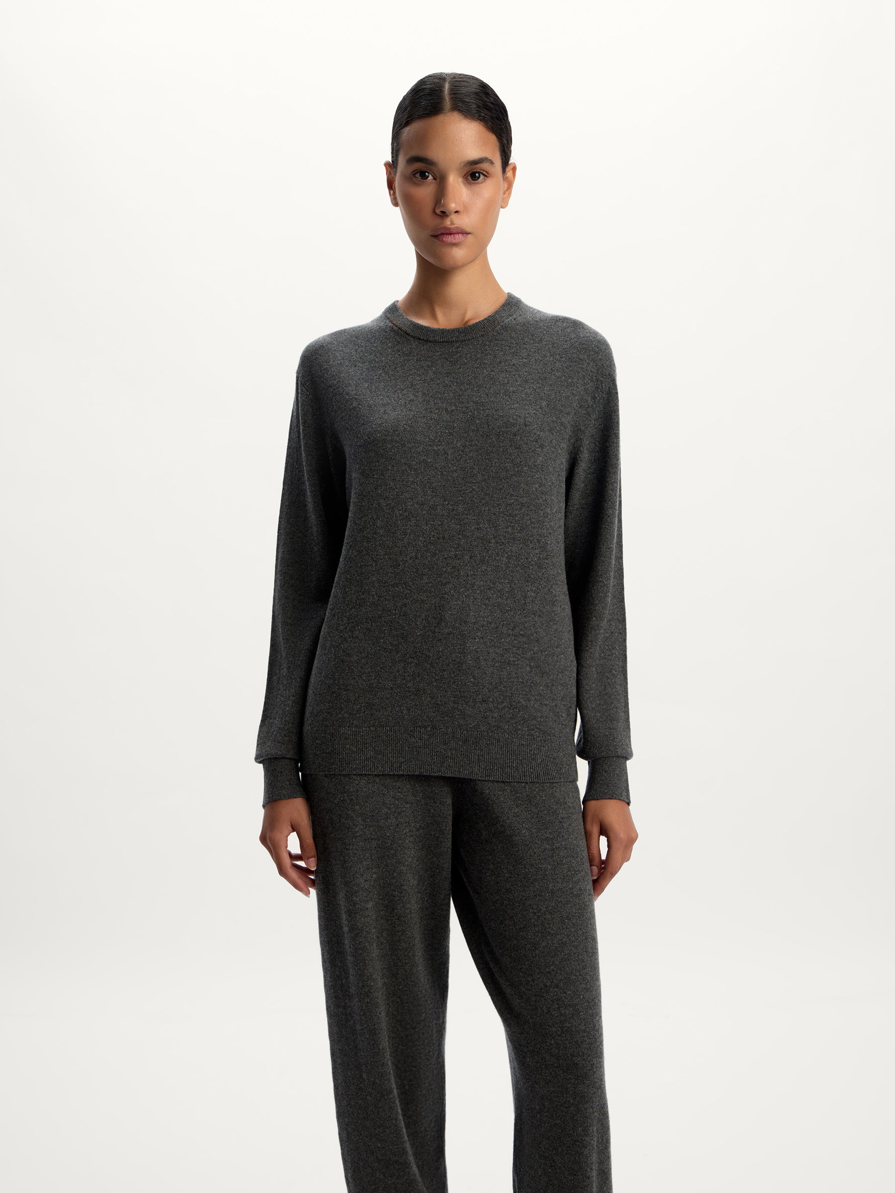 Wool-cashmere crew neck jumper